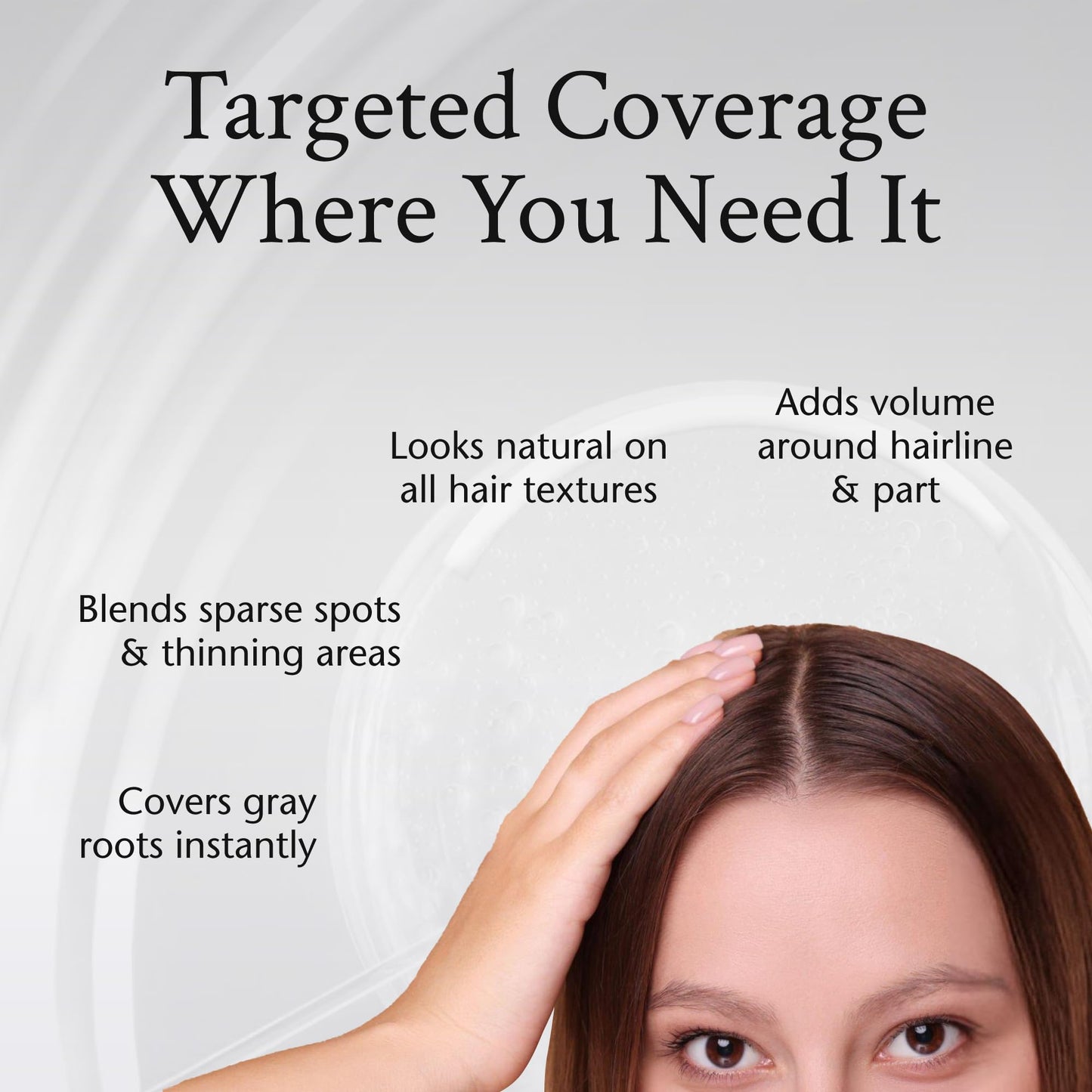 Boyd’s Brush It Away Grey Hair Root Touch Up | Temporary Hair Color Mascara for Women & Men | Quick-Dry, Water-Resistant, Light Brown