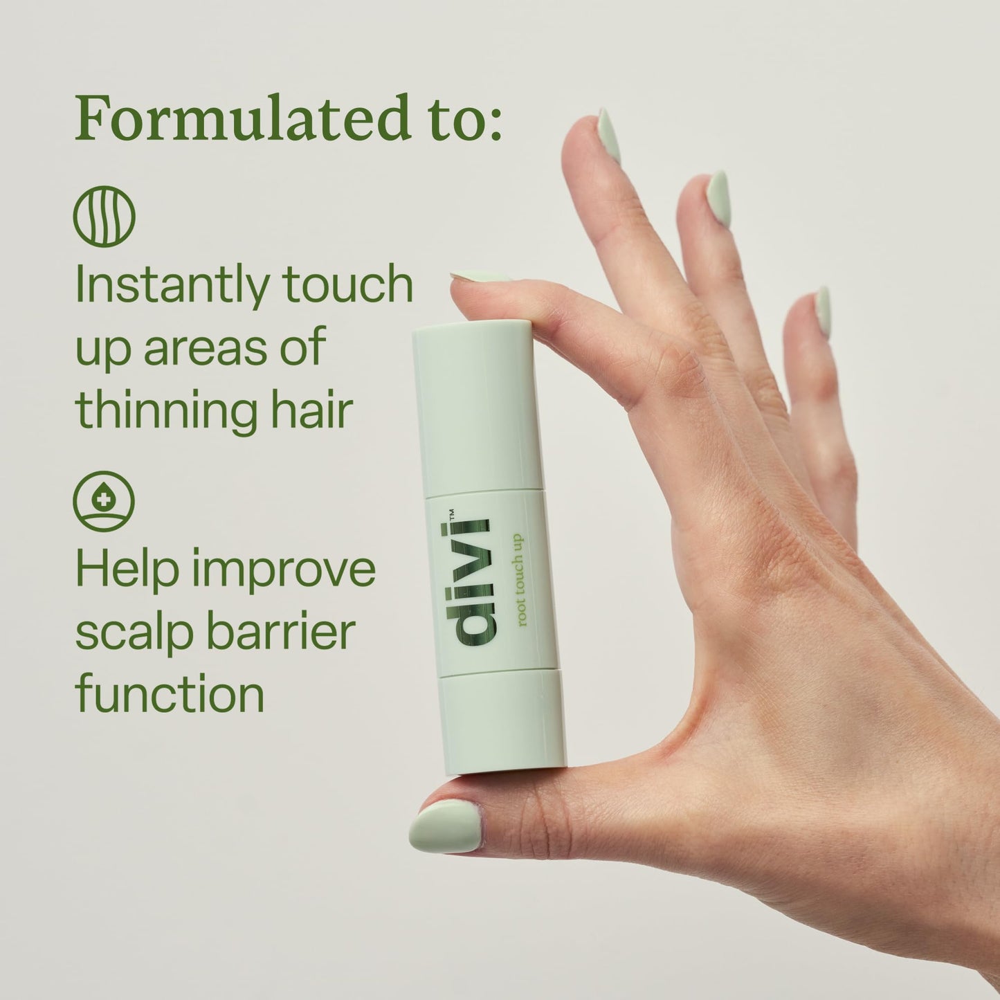 Divi Root Touch Up Powder for Gray Hair Coverage, Dark Brown