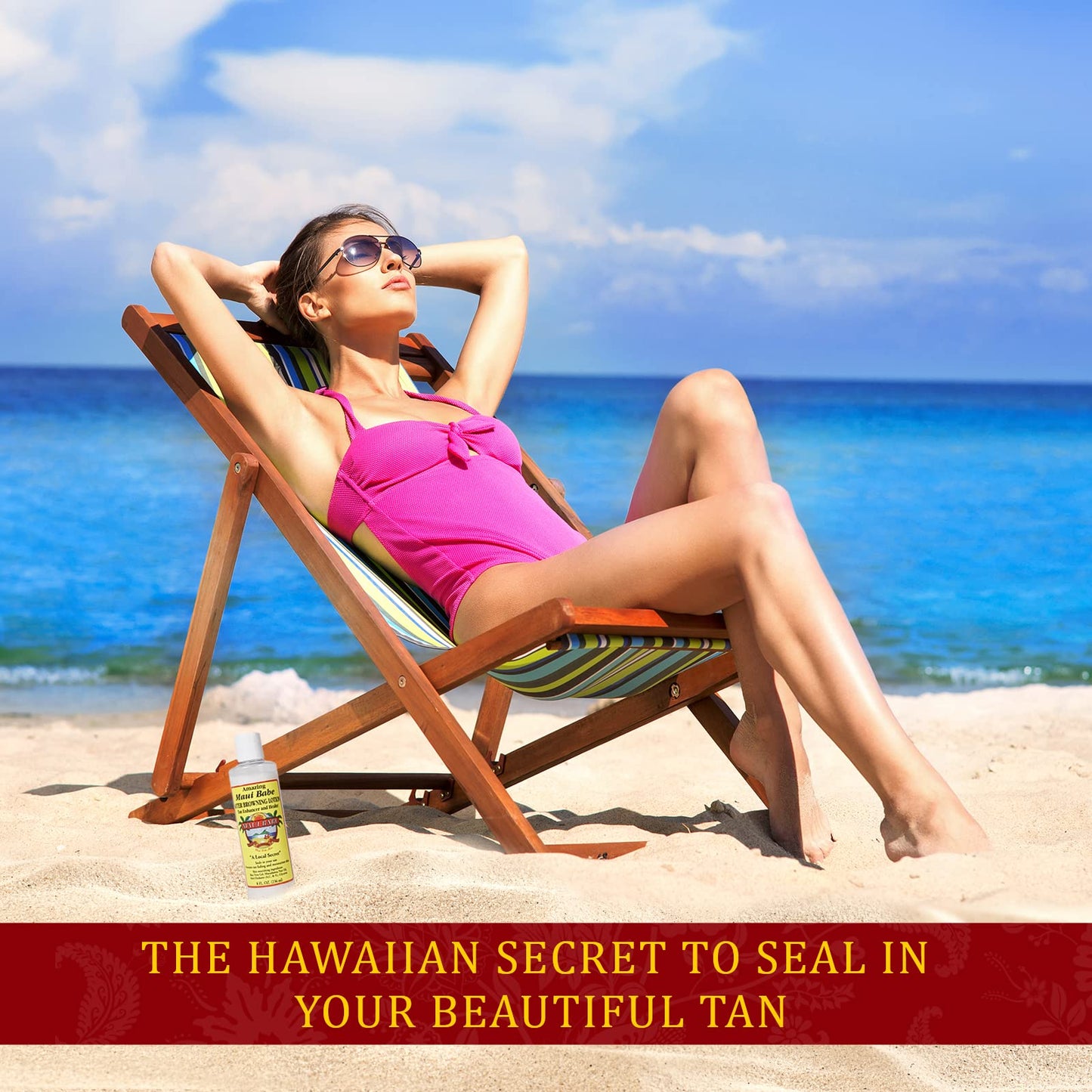 Maui Babe After Browning Lotion, 8oz – Natural Tan Enhancer & Healer, Moisturizing After Sun Body Cream to Extend Tan, Made in USA