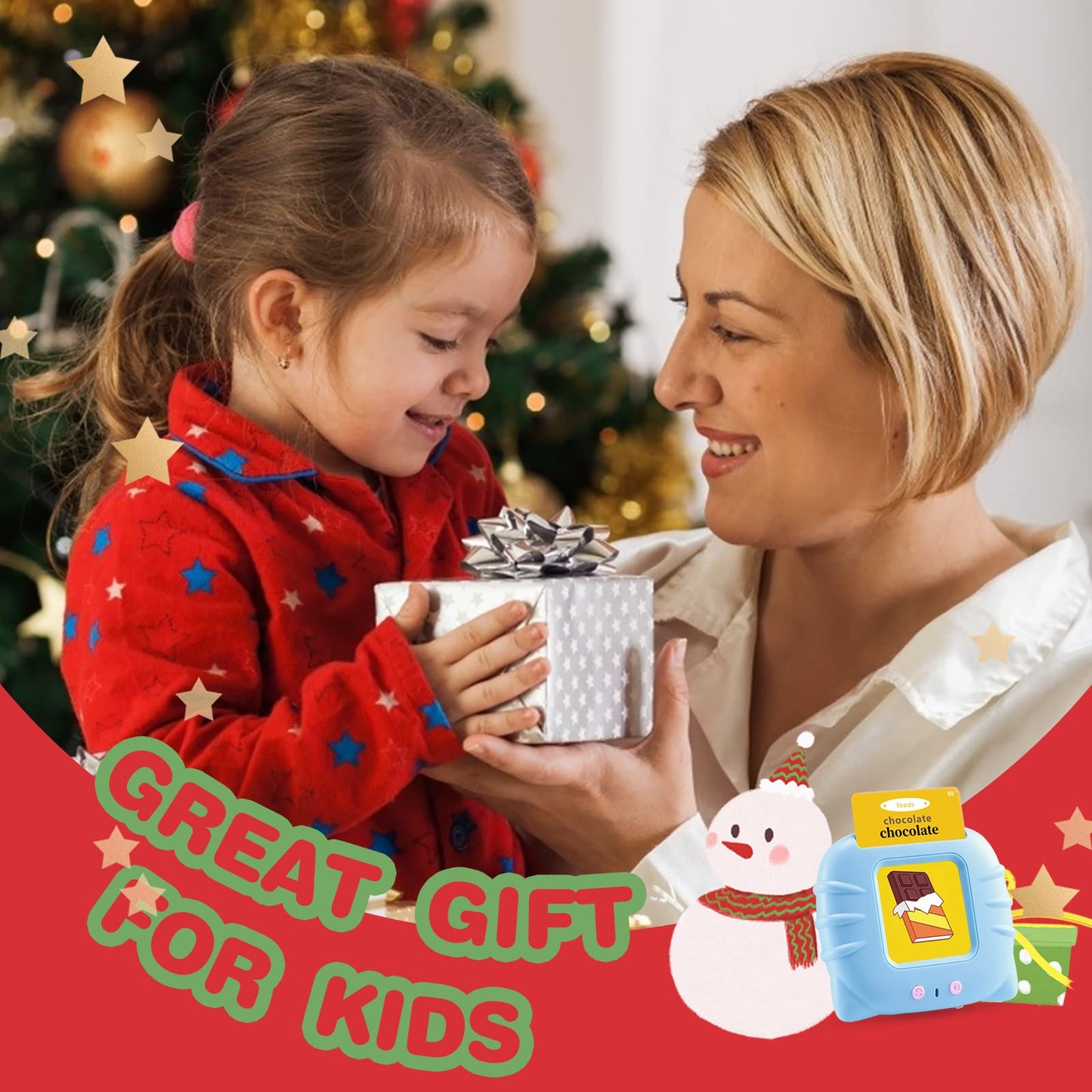 TimingSXD Spanish-English Flash Cards for Kids - Bilingual ABC, Numbers, Colors & Shapes, Talking Cards for Preschool & Kindergarten Ages 2+