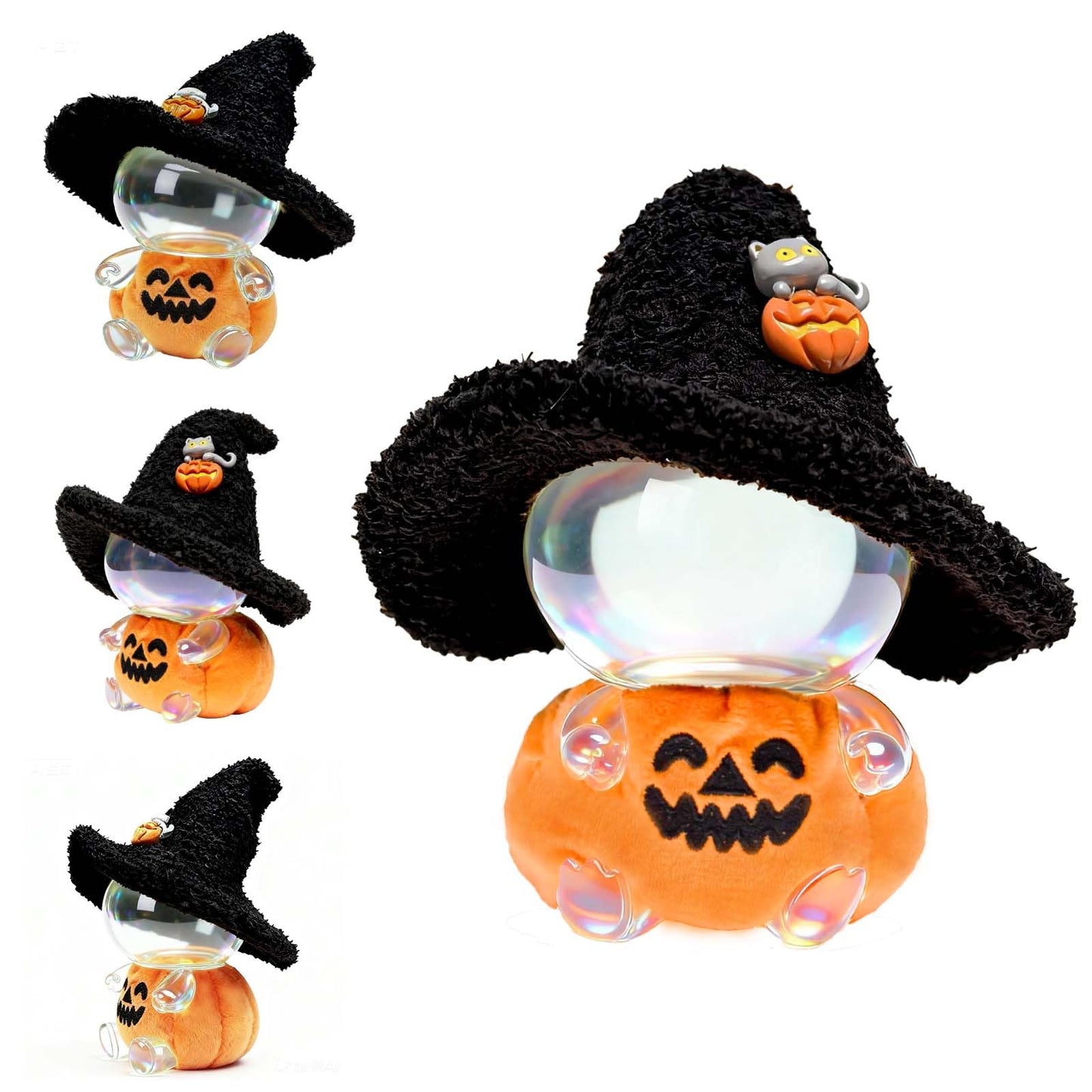 VPDSLABUBU Halloween Doll Costume Set for 6.7" Dolls – Pumpkin Overalls & Witch Hat, Cute Dress-Up Outfit for Collectors