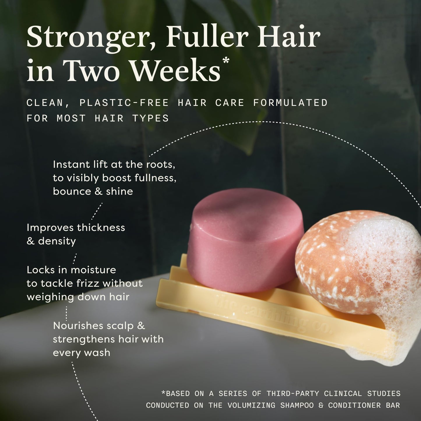 The Earthling Co. Shampoo & Conditioner Bar Set โ Strengthen, Volumize & Promote Hair Growth โ Natural, Sulfate & Paraben-Free for Dry Hair (Citrus Sun)