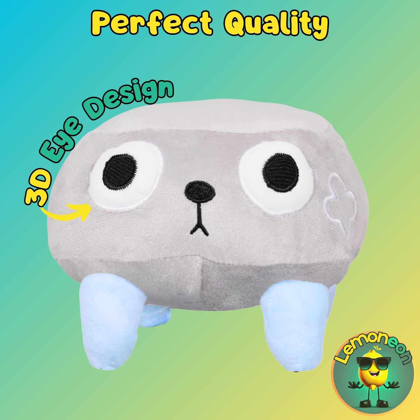 Lemoneon Dandy's World Plush 10" Pebble Plush Stuffed Figure Pillow for Video Game Fans Room Decor