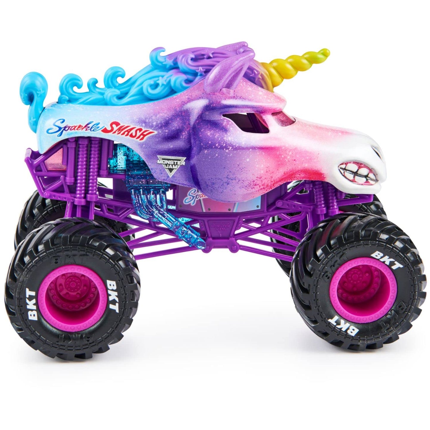 Monster Jam, Official Sparkle Smash Monster Truck, Collector Die-Cast Vehicle, 1:24 Scale