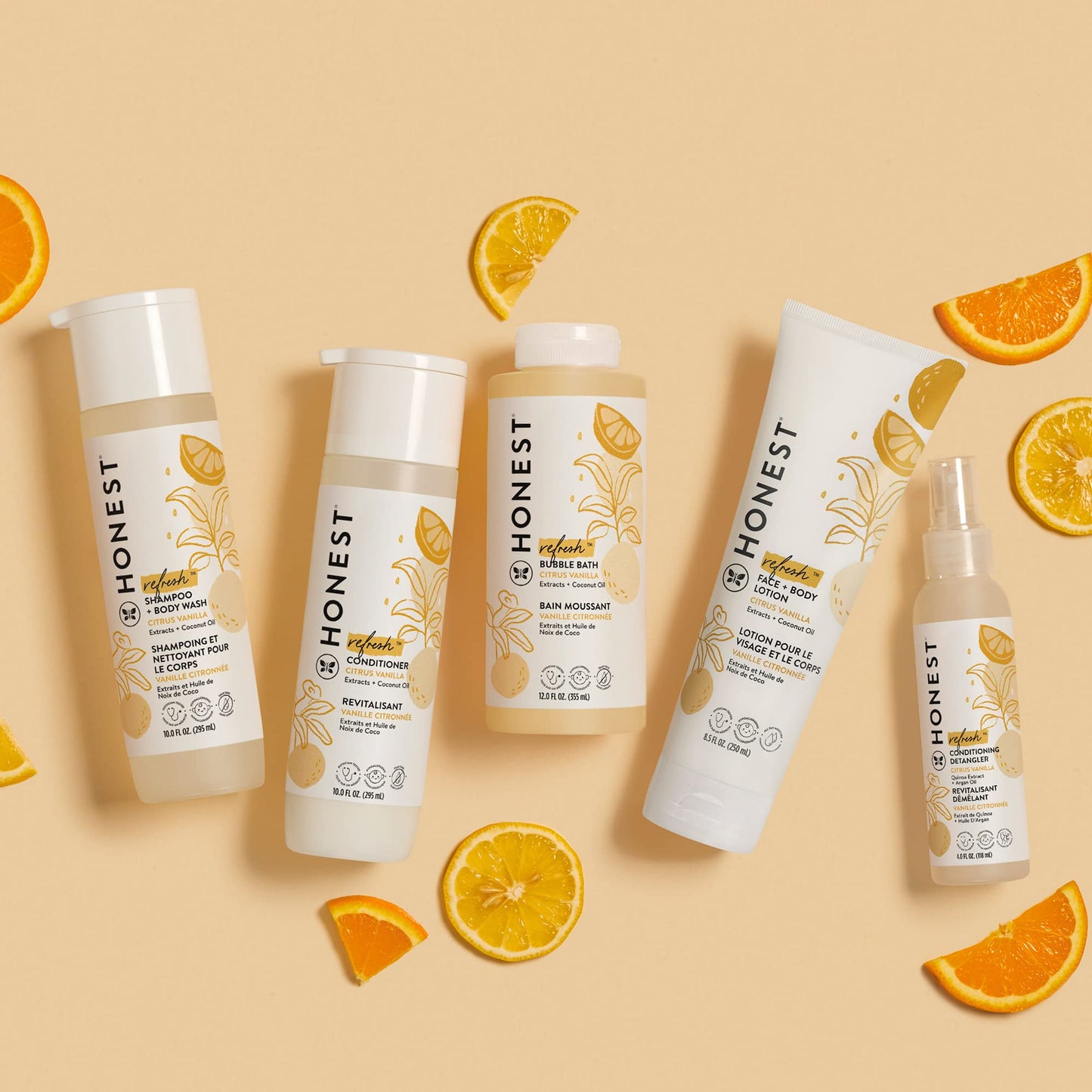 The Honest Company Conditioning Hair Detangler Spray - Tear-Free, Hypoallergenic Leave-In Conditioner, Citrus Vanilla Scent, 4 fl oz