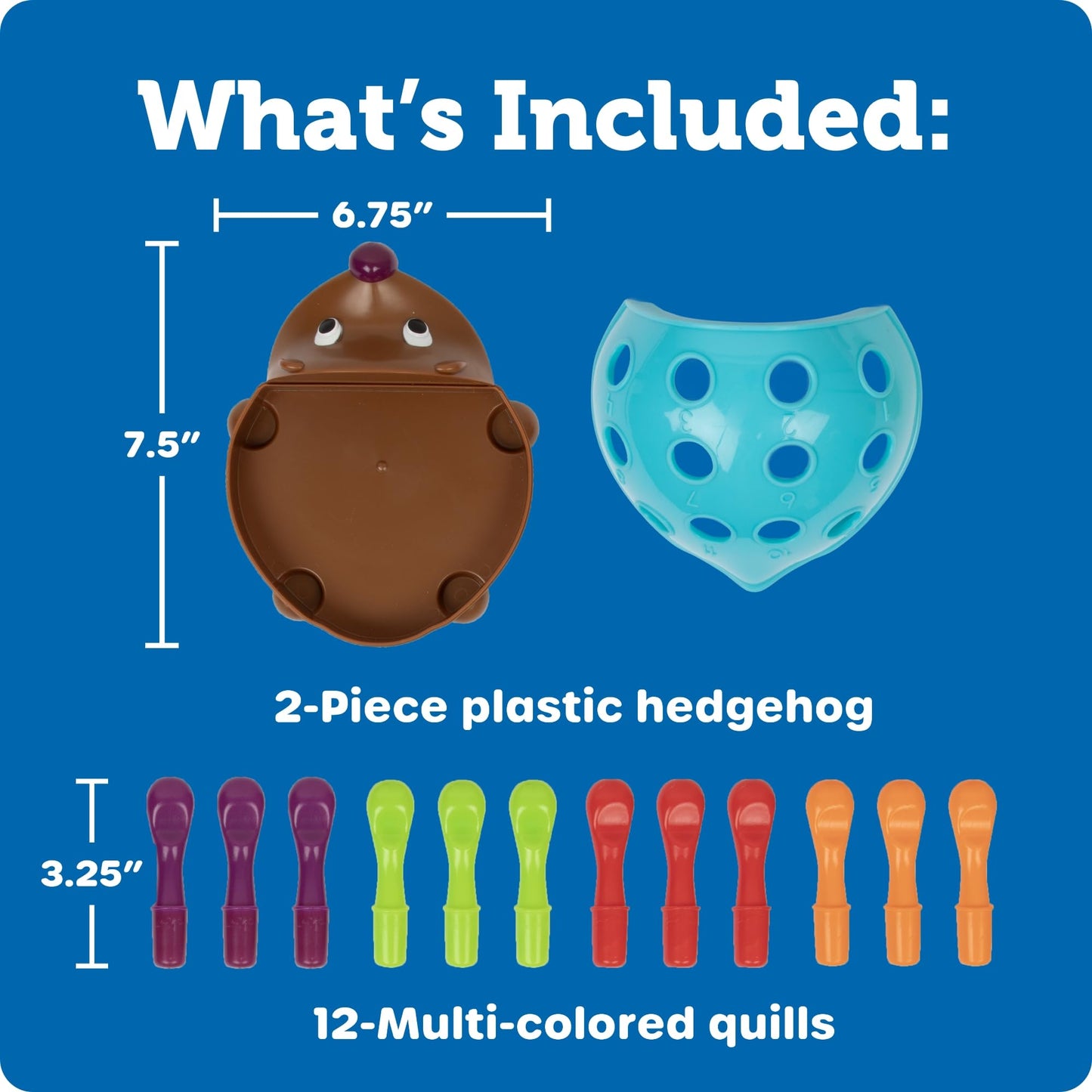 Learning Resources Spike The Hedgehog - Toddler Montessori Toy for Stacking, Sorting, Matching, Fine Motor Skills & Educational Fun