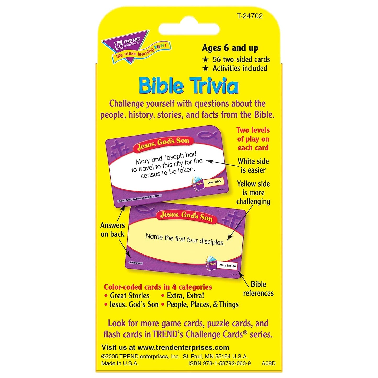 TREND enterprises, Inc. Bible Trivia Challenge Cards