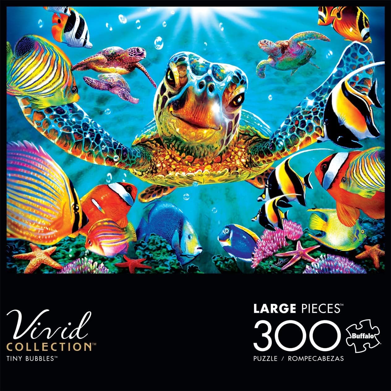 Buffalo Games Steve Sundram Tiny Bubbles 300-Piece Jigsaw Puzzle – Challenging Puzzle for Adults, Fun Game Night Activity, 21.25" x 15"