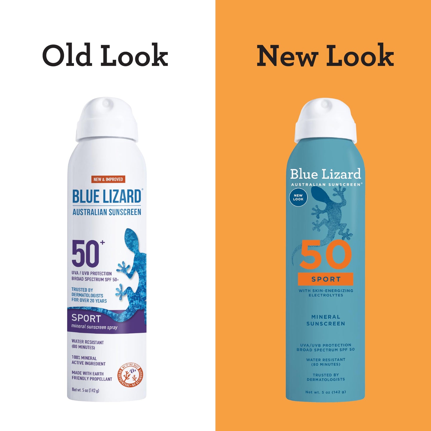 Blue Lizard Sport Mineral Sunscreen Spray SPF 50+ - Broad-Spectrum UVA/UVB, Water-Resistant, Zinc Oxide, Vegan, 5 fl oz