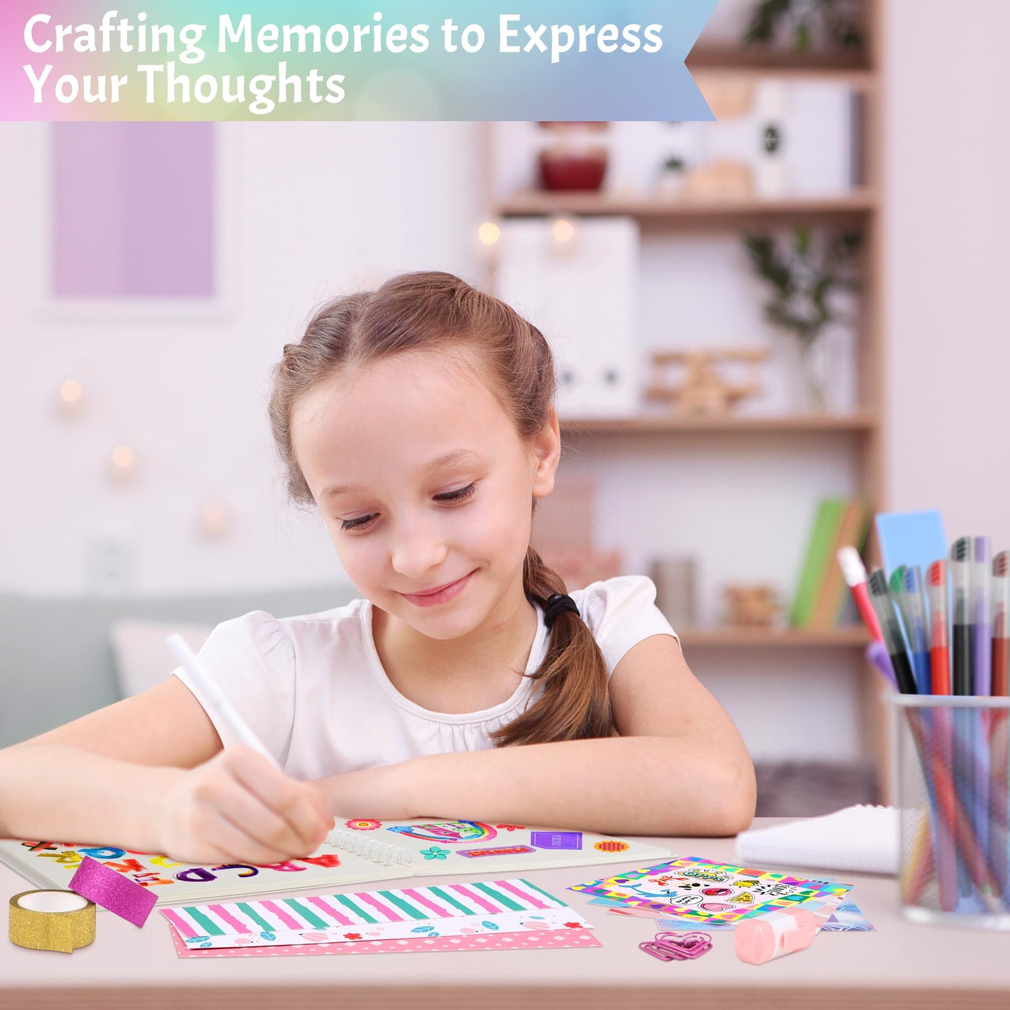 Nsrzua DIY Journal Kit for Girls,Toys for Ages 8-14 and Birthday Gifts for Girls