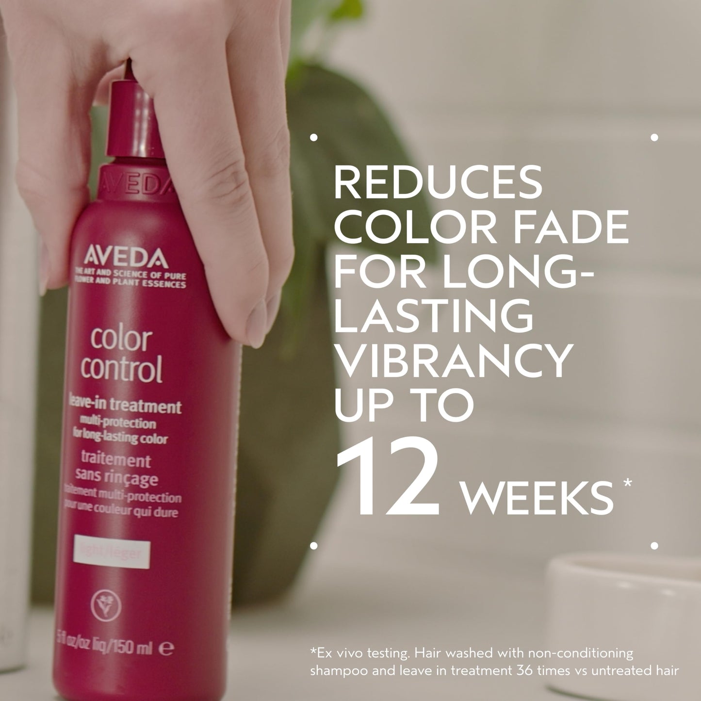 Aveda Color Control Leave-In Treatment Light | 98% Naturally Derived | Protects Color up to 12 Weeks | Heat Protectant for Fine–Medium Hair | 5 Fl Oz