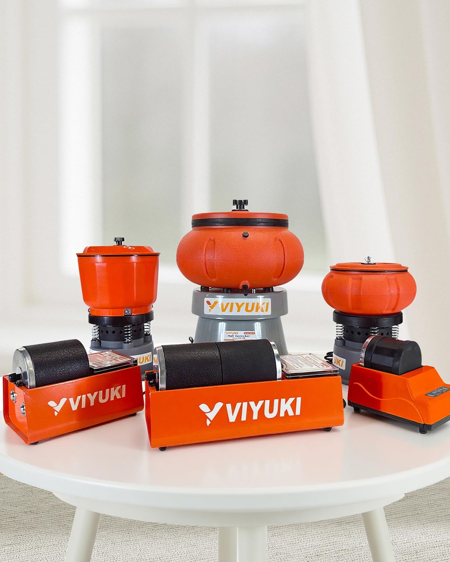 VIYUKI 6LB Double Drum Rock Tumbler Kit for Adults – Polisher with Rough Gemstones, 8 Grits, Jewelry Making & STEM Learning Guide