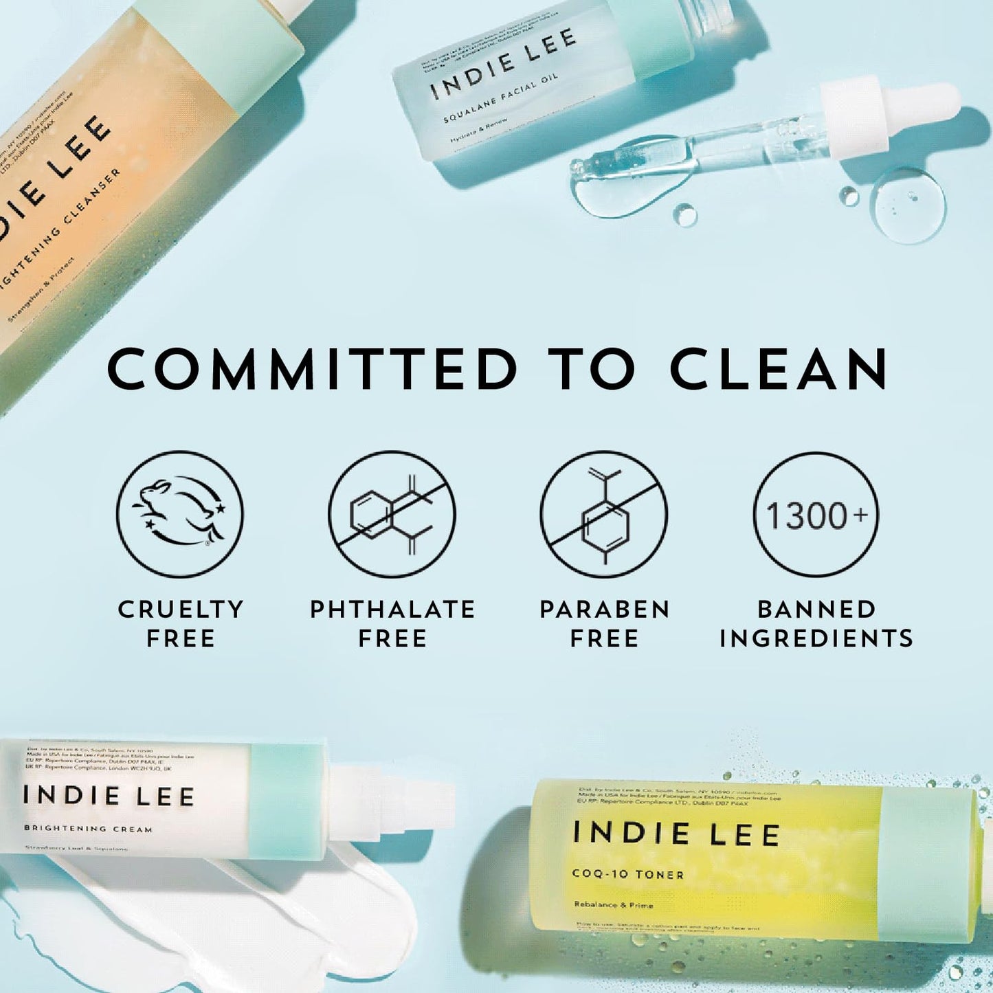 Indie Lee Brightening Facial Cleanser - Daily Hydrating Face Wash, Makeup Remover & Exfoliating Mask to Brighten & Firm Skin, 4.2oz