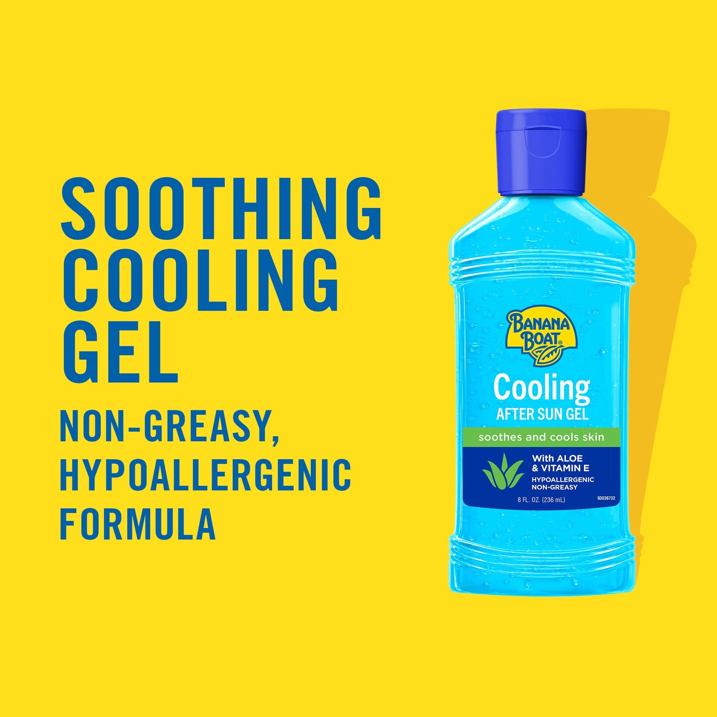 Banana Boat Cooling After Sun Gel, 8oz | Aloe Vera and Vitamin E Gel, After Sun Care Cooling Gel, Aloe Vera Gel for Sunburn Relief, 8oz