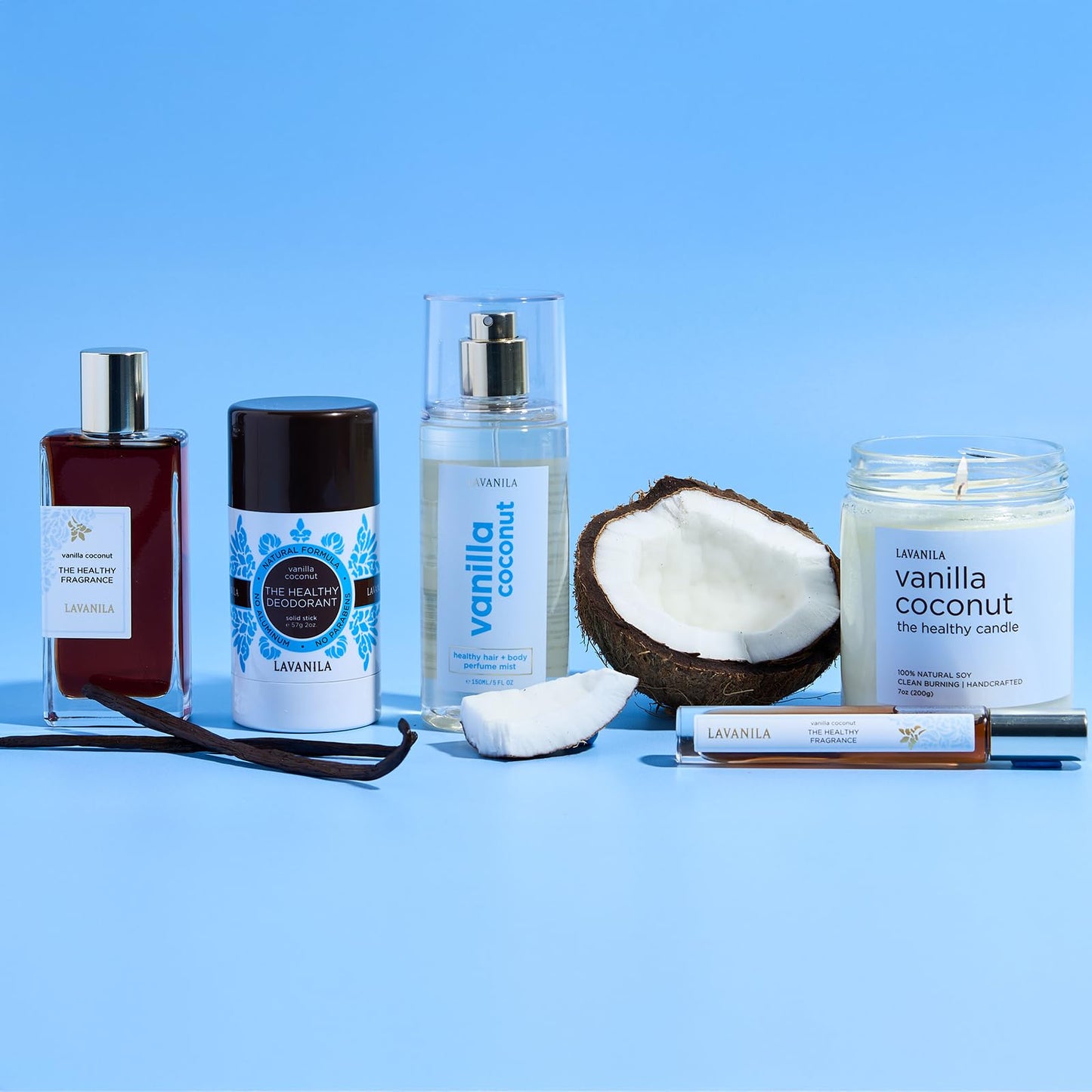 LAVANILA Vanilla Coconut Healthy Hair & Body Perfume Mist 5 Fl Oz | Sweet Tropical Scent with Jojoba Oil, Madagascar Vanilla & Tiare Flower