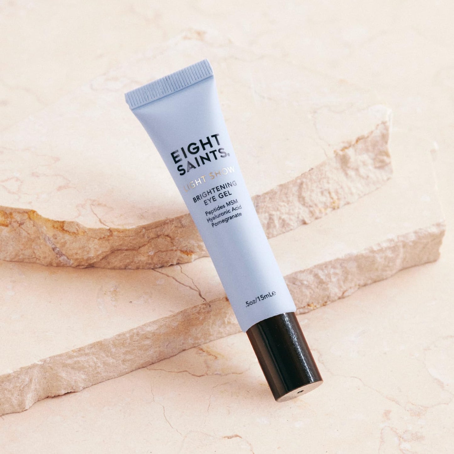 Eight Saints Brightening Eye Gel, Natural Organic Anti-Aging, Cooling & Soothing Under-Eye Gel to Reduce Puffiness & Wrinkles, 0.5 oz