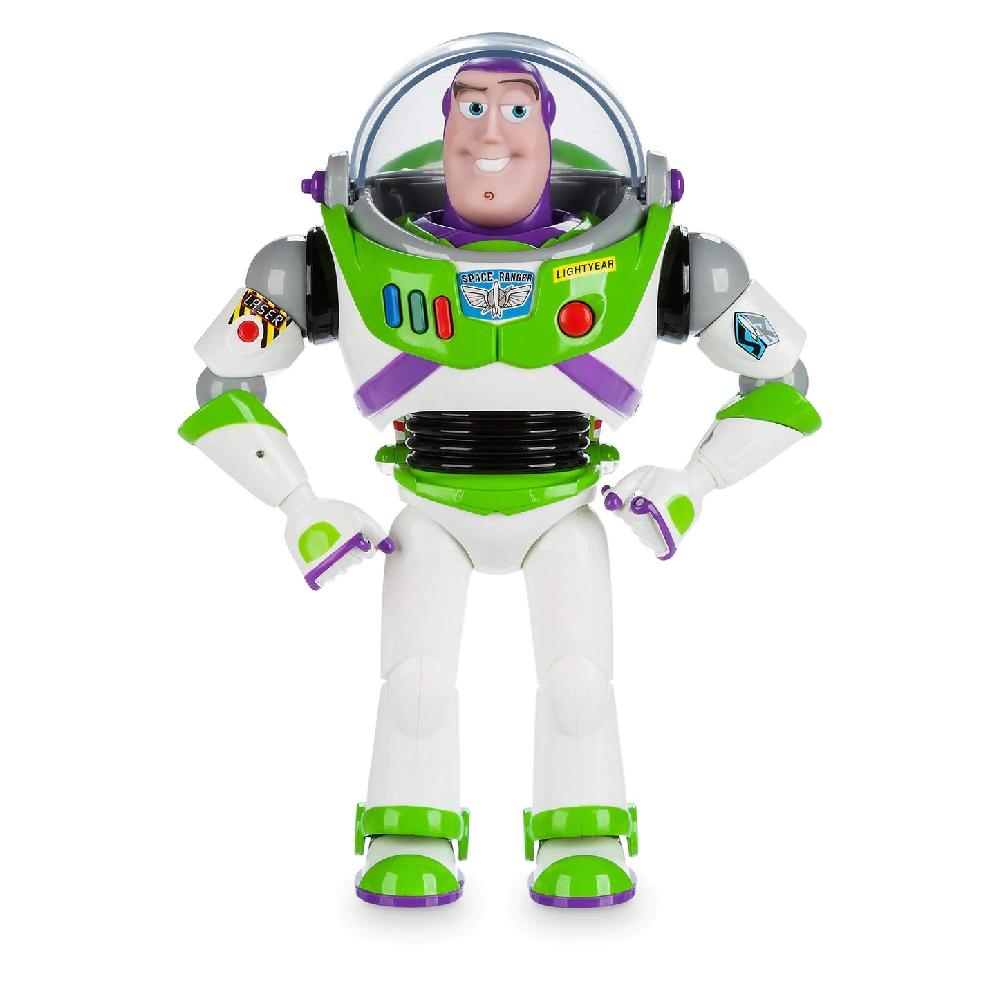 Disney Store Buzz Lightyear Talking Action Figure – Toy Story, 10+ Phrases, Interactive with Other Figures & Toys