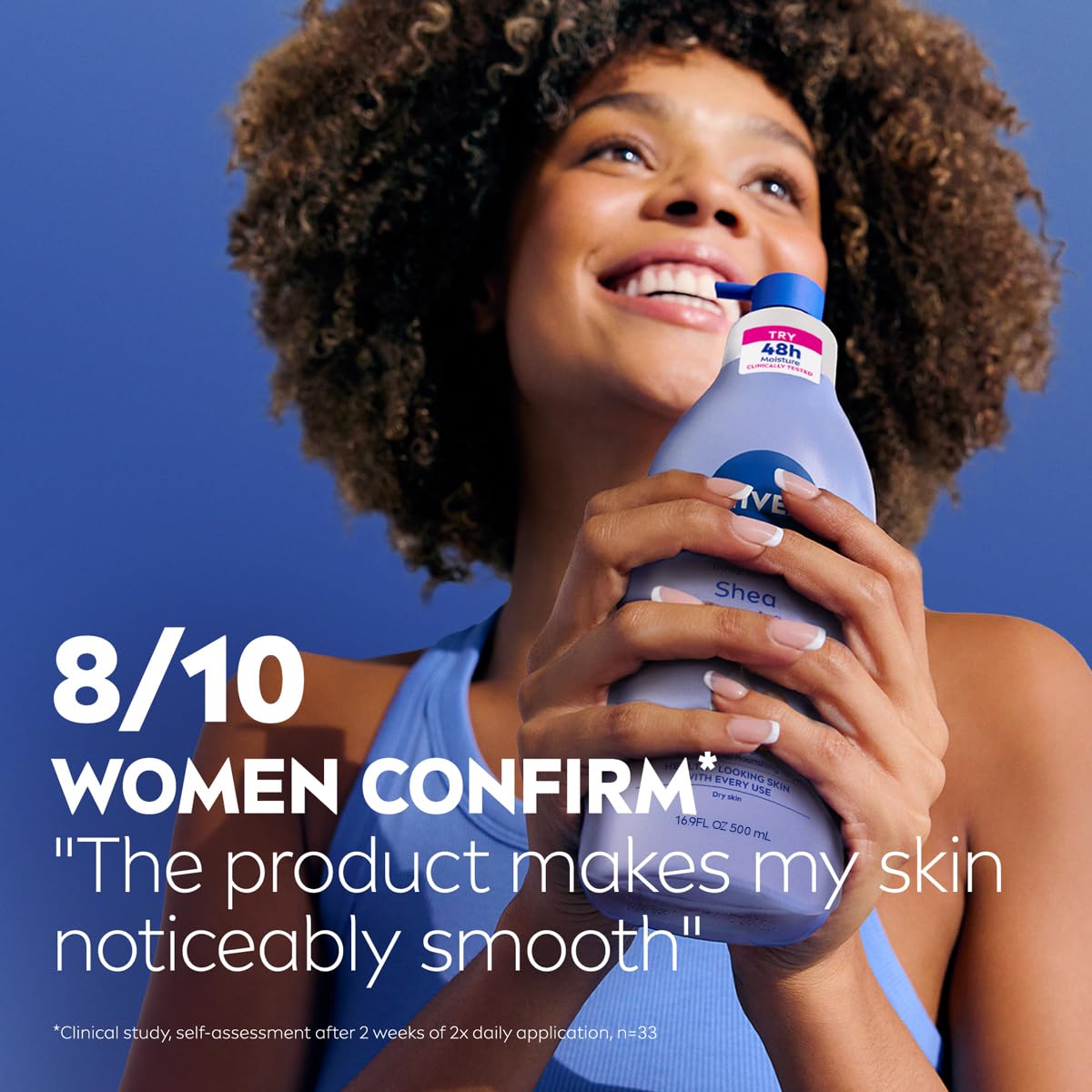 NIVEA Shea Nourish Body Lotion – 48-Hour Moisturizer for Dry Skin with Hyaluronic Acid, Shea Butter & Nourishing Serum, 16.9 fl oz Pump