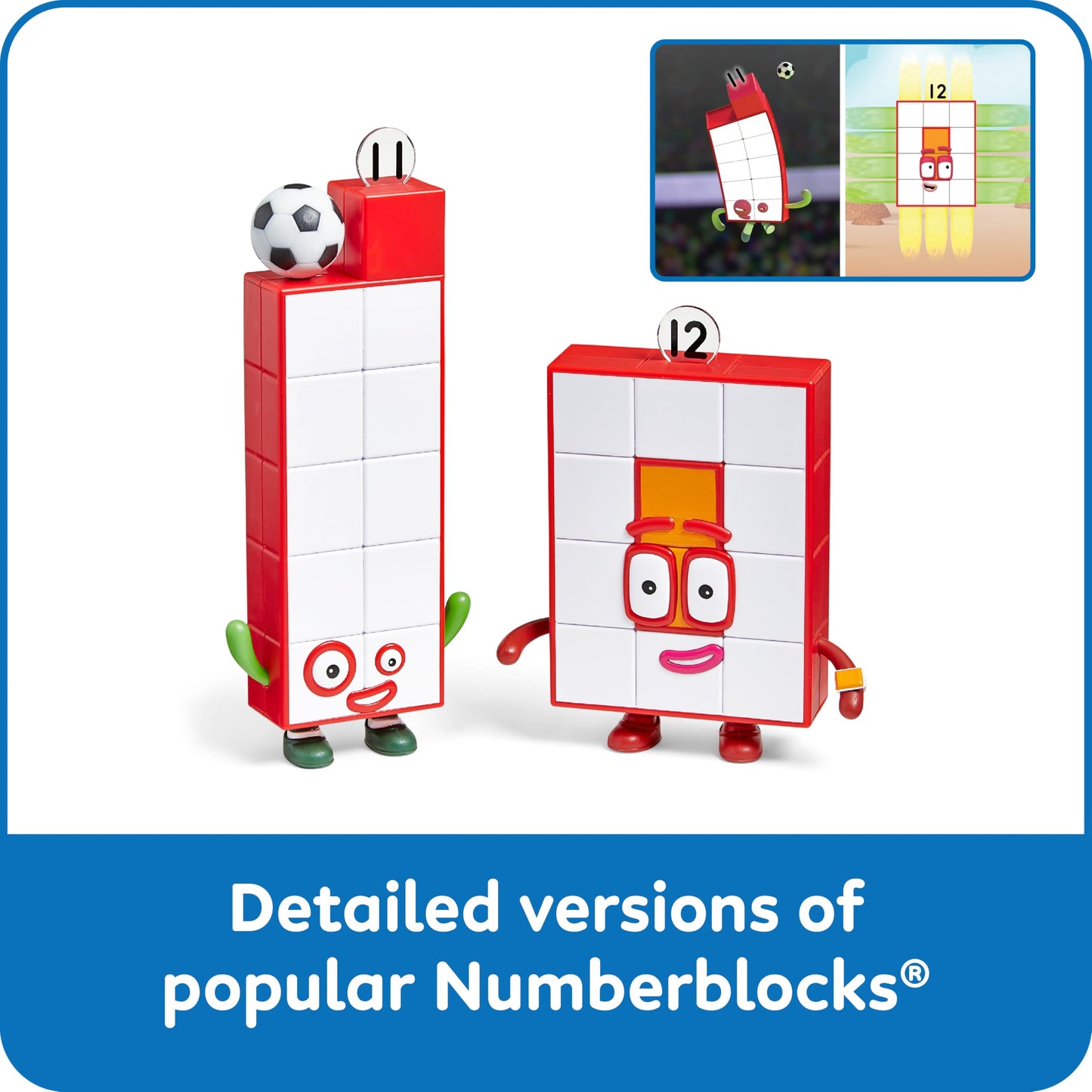 hand2mind Numberblocks Friends Eleven & Twelve Figures, Math & Number Toys for Toddlers 3-5, Preschool Learning, Educational Figurines
