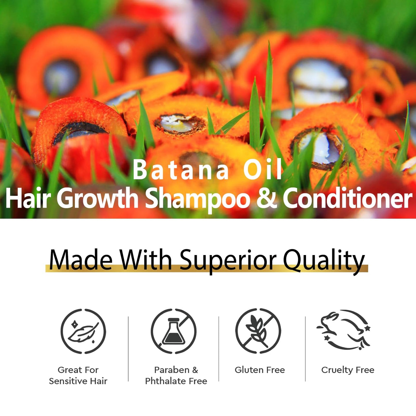 Batana Oil Shampoo & Conditioner Set for Hair Growth โ Anti-Thinning, Deep Moisturizing Formula to Strengthen Weak, Brittle Hair for Men & Women