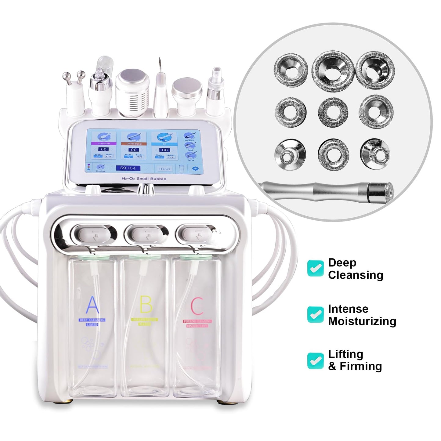 Hydrogen Oxygen 7 in1 Diamond Microdermabrasion Machine,Facial Peeling Skin Care for Salon Personal Home Use