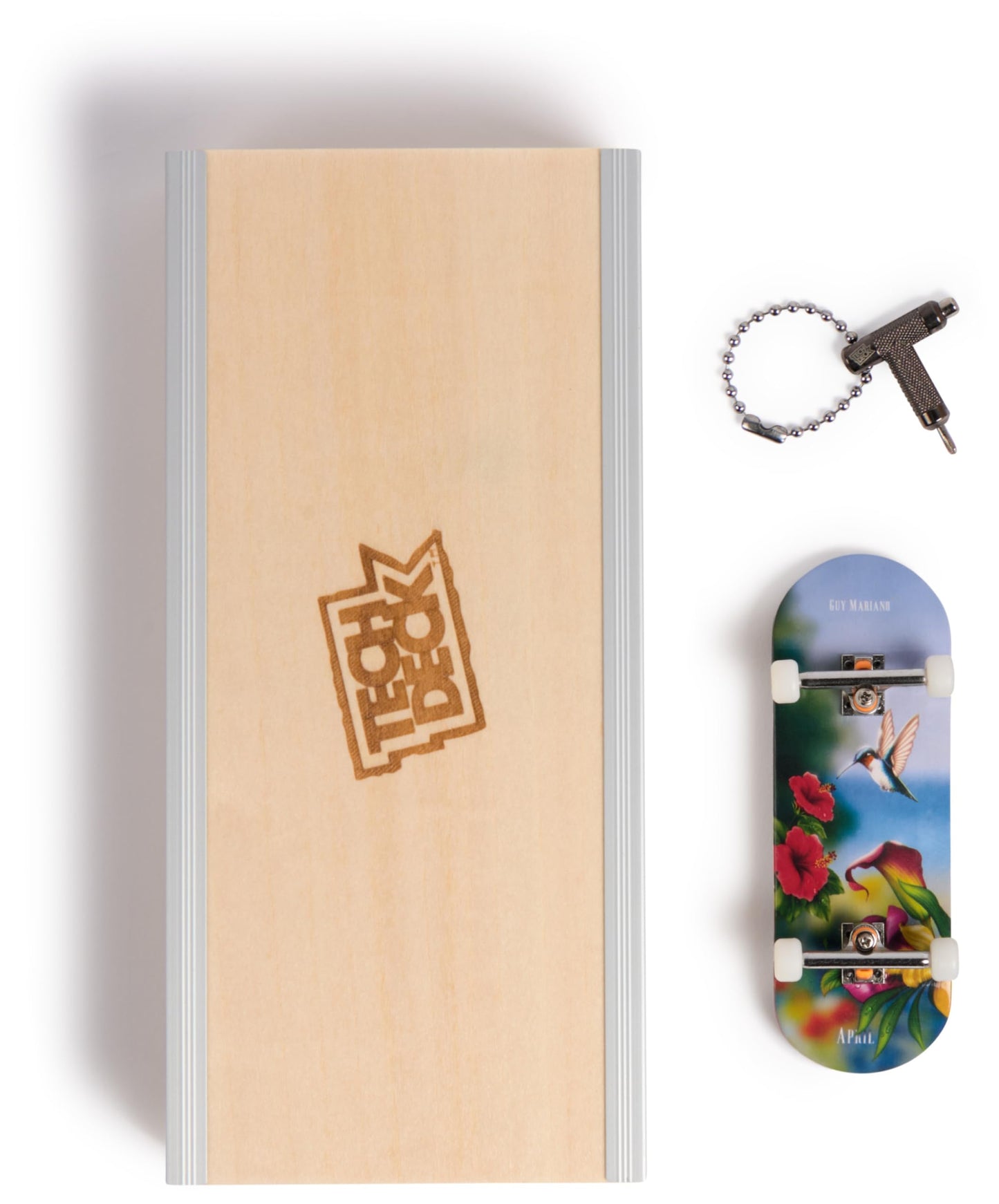 TECH DECK, April Pro Series Finger Board with Storage Display, Built for Pros; Authentic Mini Skateboards, Kids Toys for Ages 6 and up