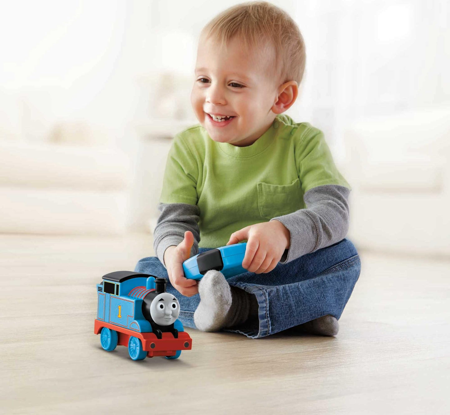 Thomas & Friends My First, R/C, Battery-Powered Remote-Controlled Train Engine with Character Phrases for Toddlers