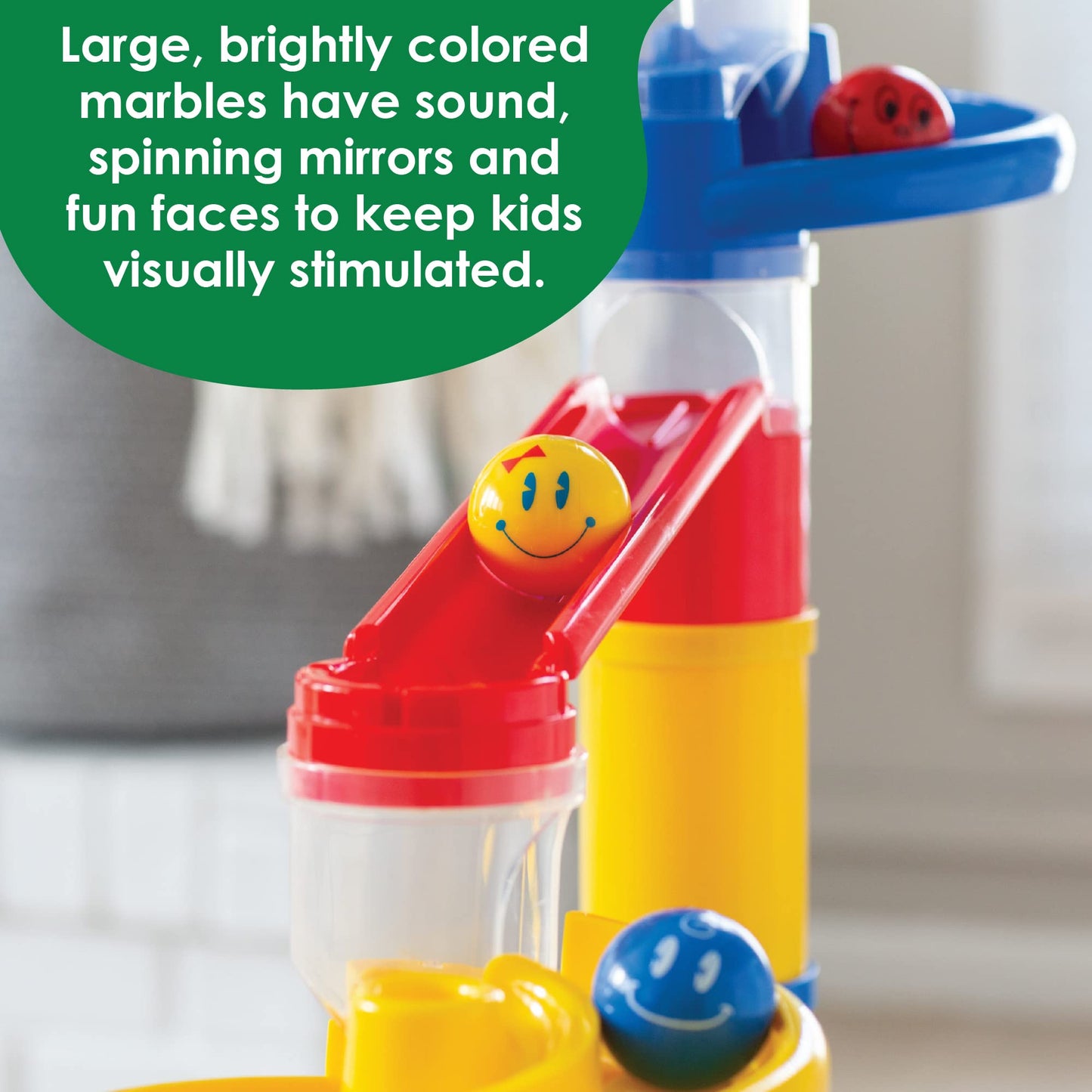 MindWare Junior Marble Run – My First Marble Run Set for Toddlers, Oversized Track Pieces & 5 Giant Marbles, Ages 12+