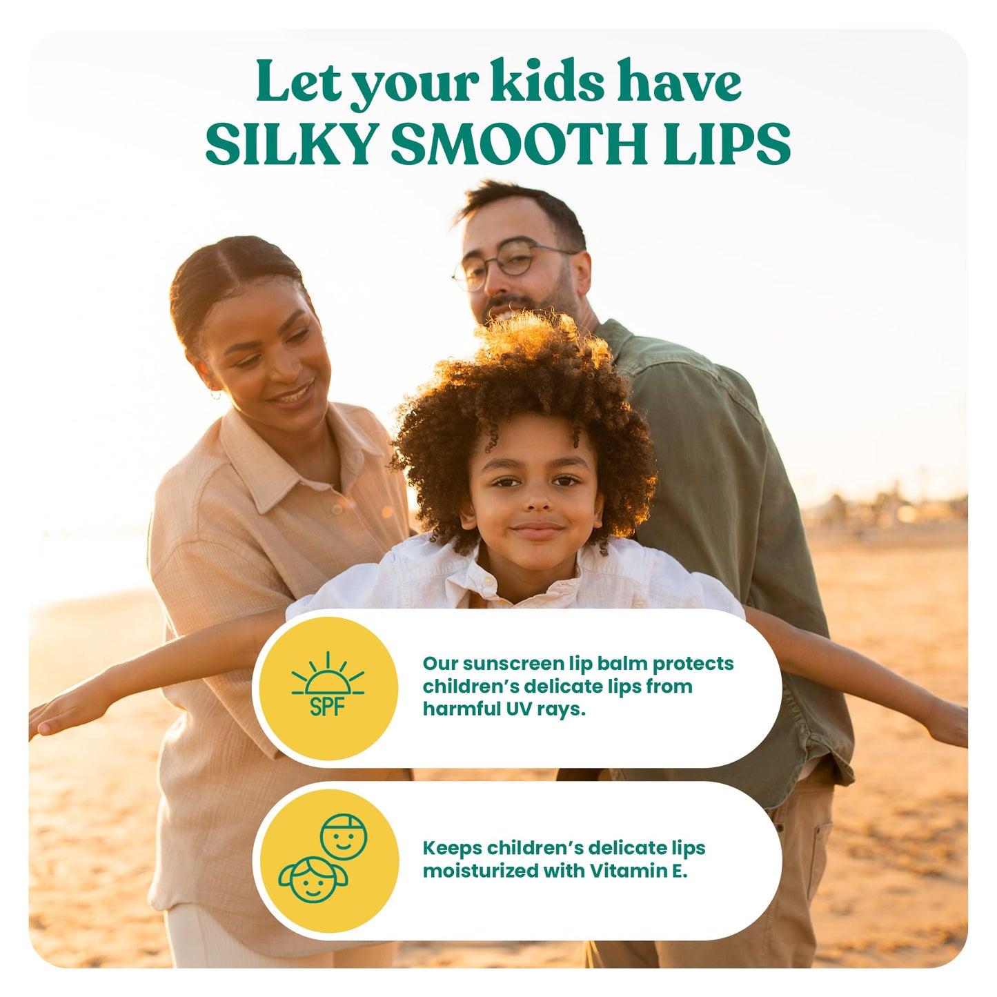 Rubber Ducky Lip Sunscreen SPF 44, Kids Vegan Lip Balm with Vitamin E, UV Protection, Water Resistant, Untinted, Vanilla Flavor, Broad Spectrum