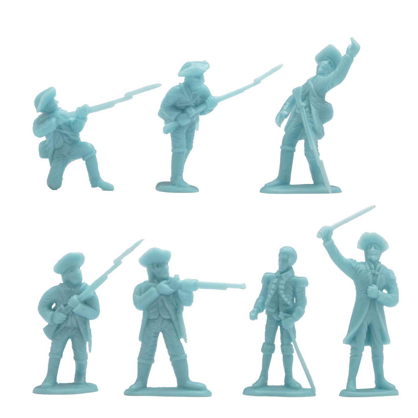 BMC Revolutionary War Plastic Army Men - 44pc Brandywine Battle Soldier Figures