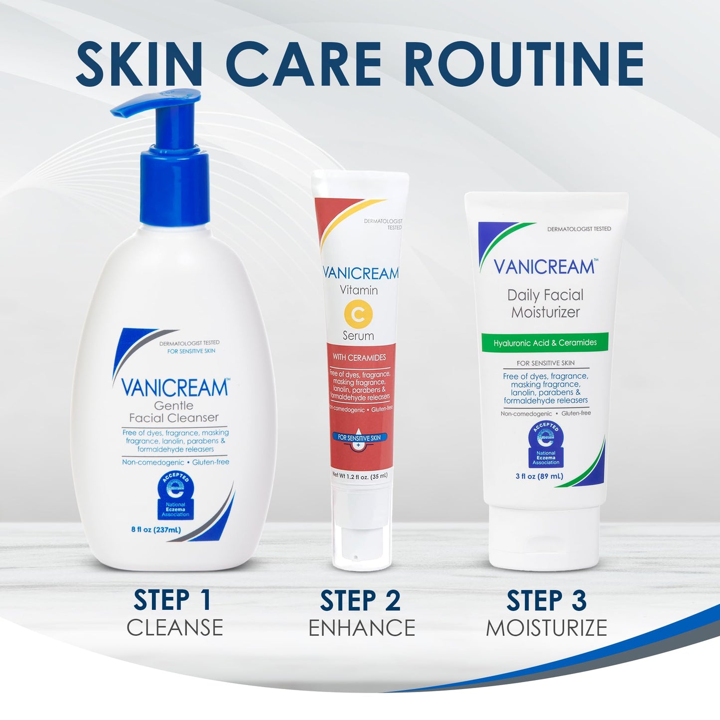 Vanicream Daily Facial Moisturizer with Ceramides & Hyaluronic Acid for Sensitive Skin – 3 fl oz, Irritant-Free, Pack of 1