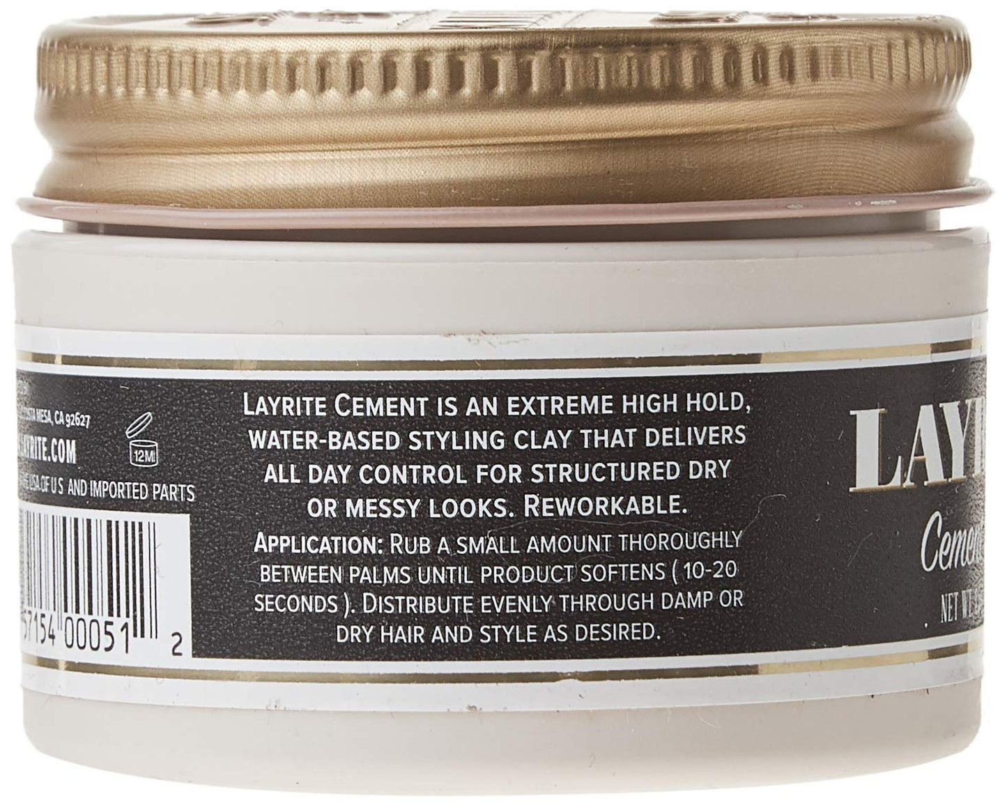 Layrite Deluxe Cement Hair Clay, 1.5 Ounce