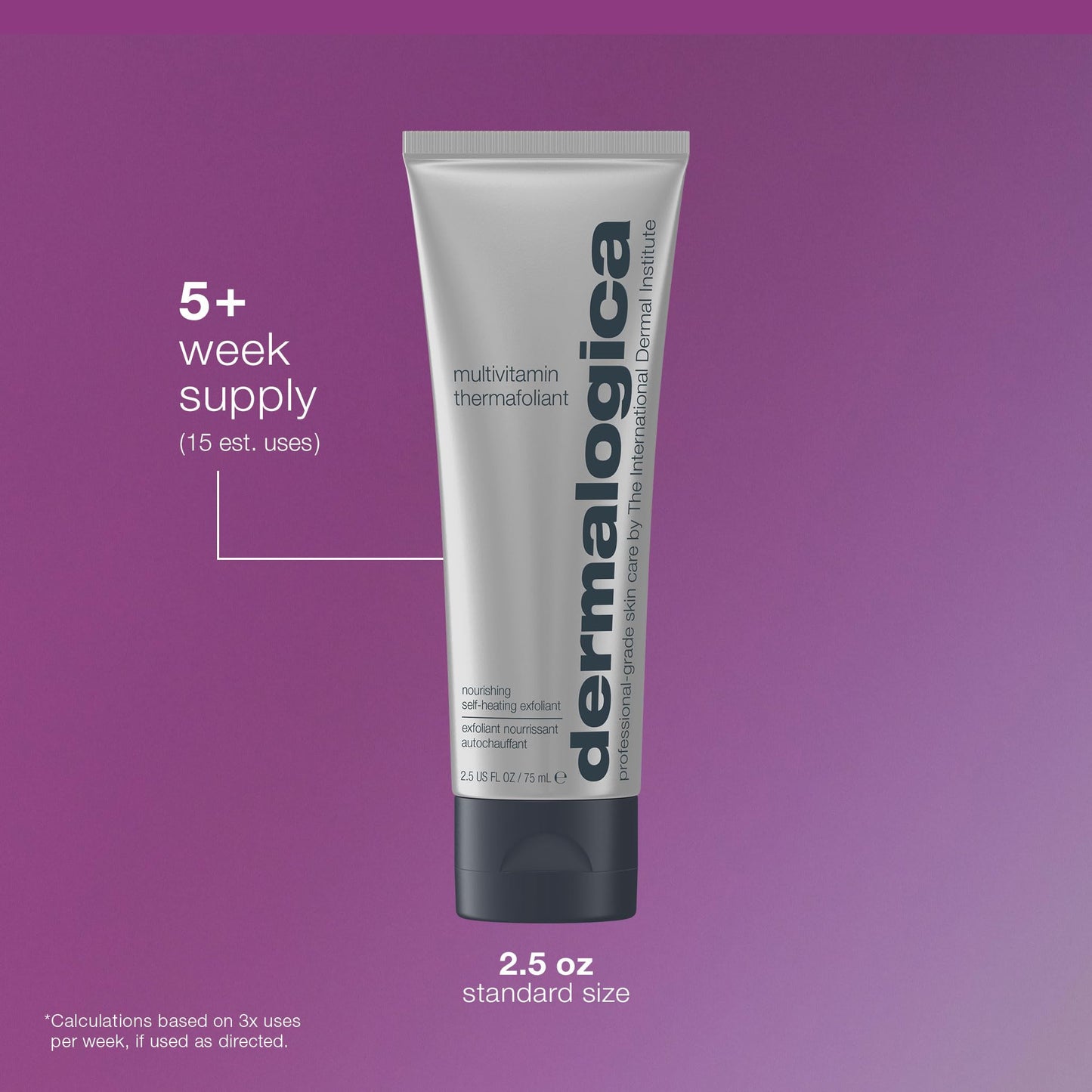 Dermalogica Multivitamin Thermafoliant Face Scrub with Salicylic Acid & Retinol – Anti-Aging Exfoliator, 2.5 oz