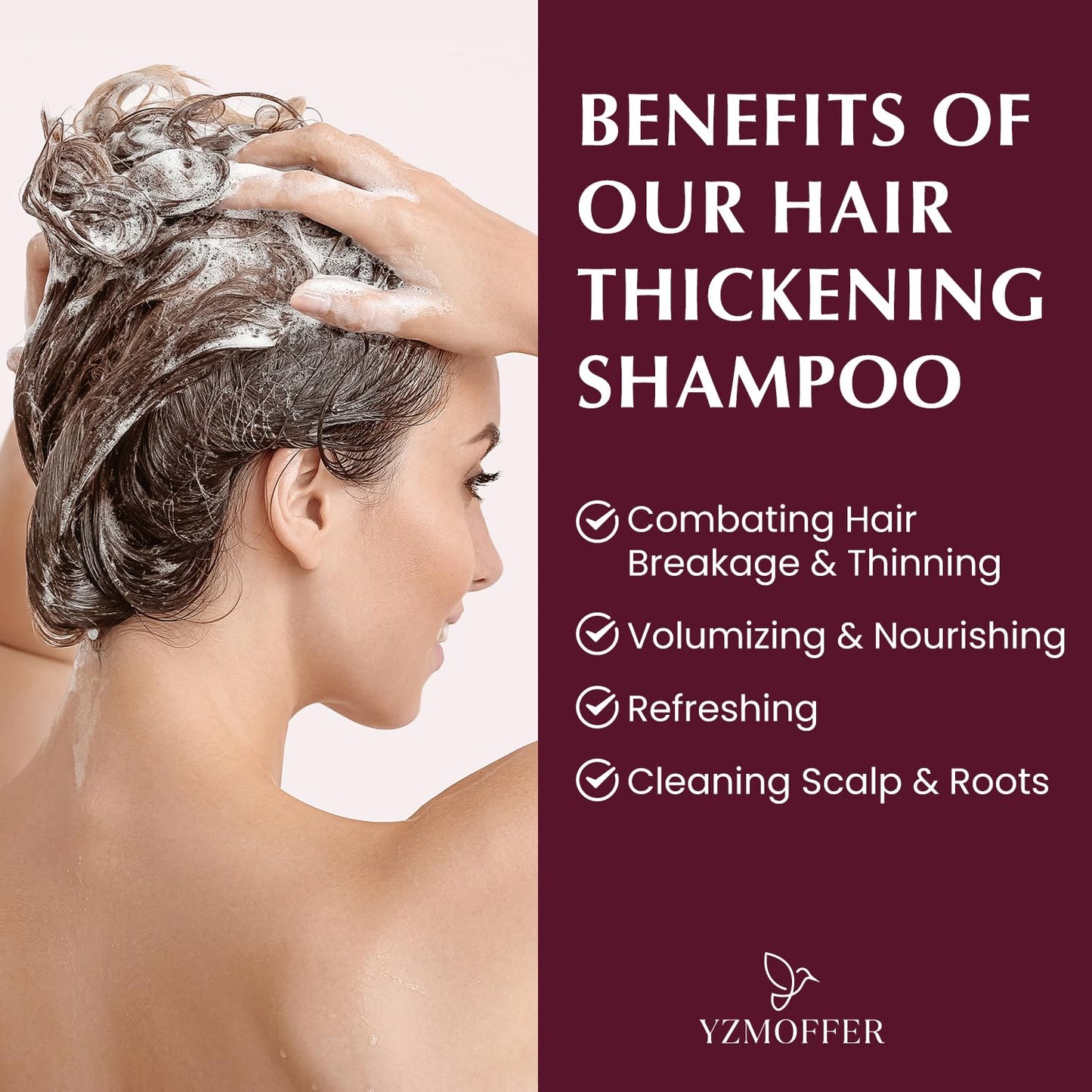 Herbal Essences Hair Growth Shampoo with Biotin, Rosemary & Rice Water – Strengthens Roots, Reduces Thinning & Hair Loss, for Men & Women, 10.5 Fl Oz