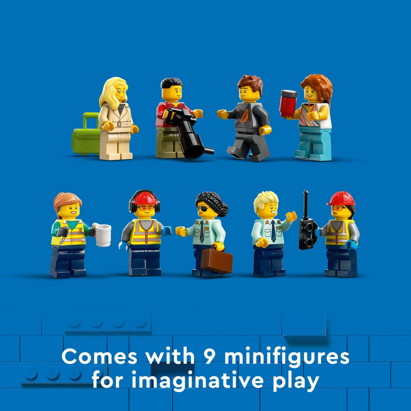 LEGO City Passenger Airplane Set 60367 – Buildable Plane with 9 Minifigures, Educational Construction Toy for Kids 7+