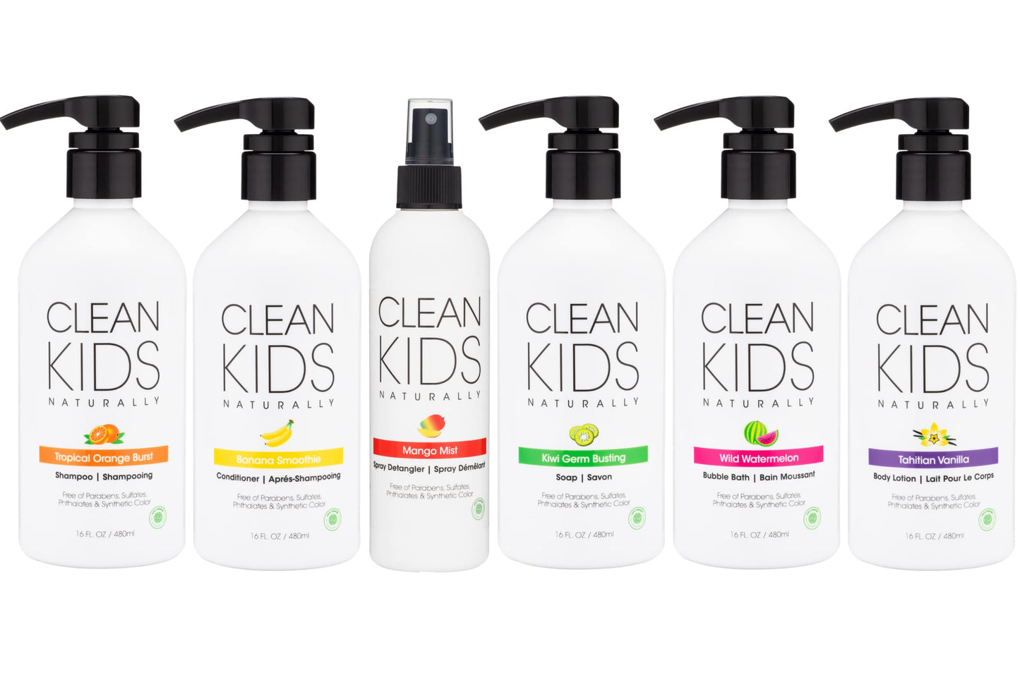Clean Kids Naturally Mango Mist Spray Detangler, EWG Verified (8 Fl oz)