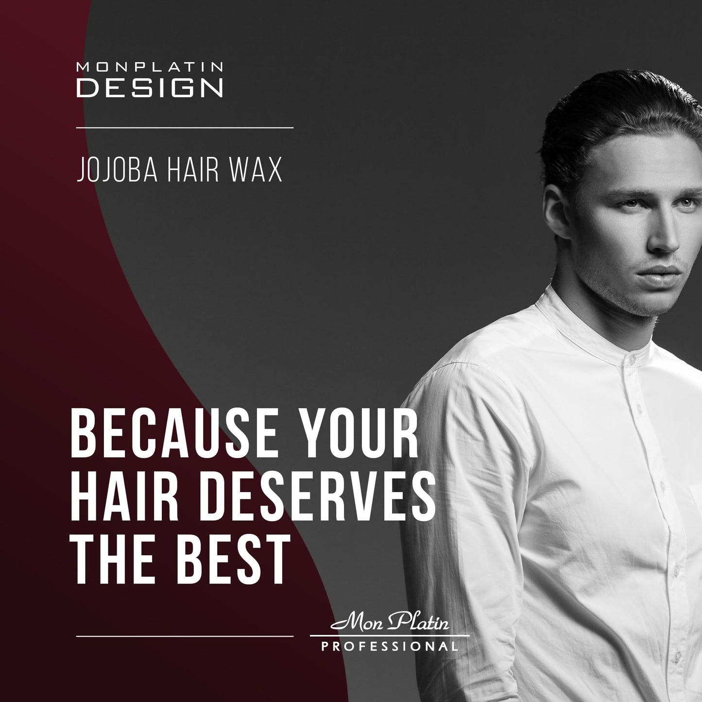 Mon Platin Professional Hair Wax 150ml – Moisturizing Styling Wax for Men with Jojoba Oil & Pure Water for Shiny, Wet-Look Finish