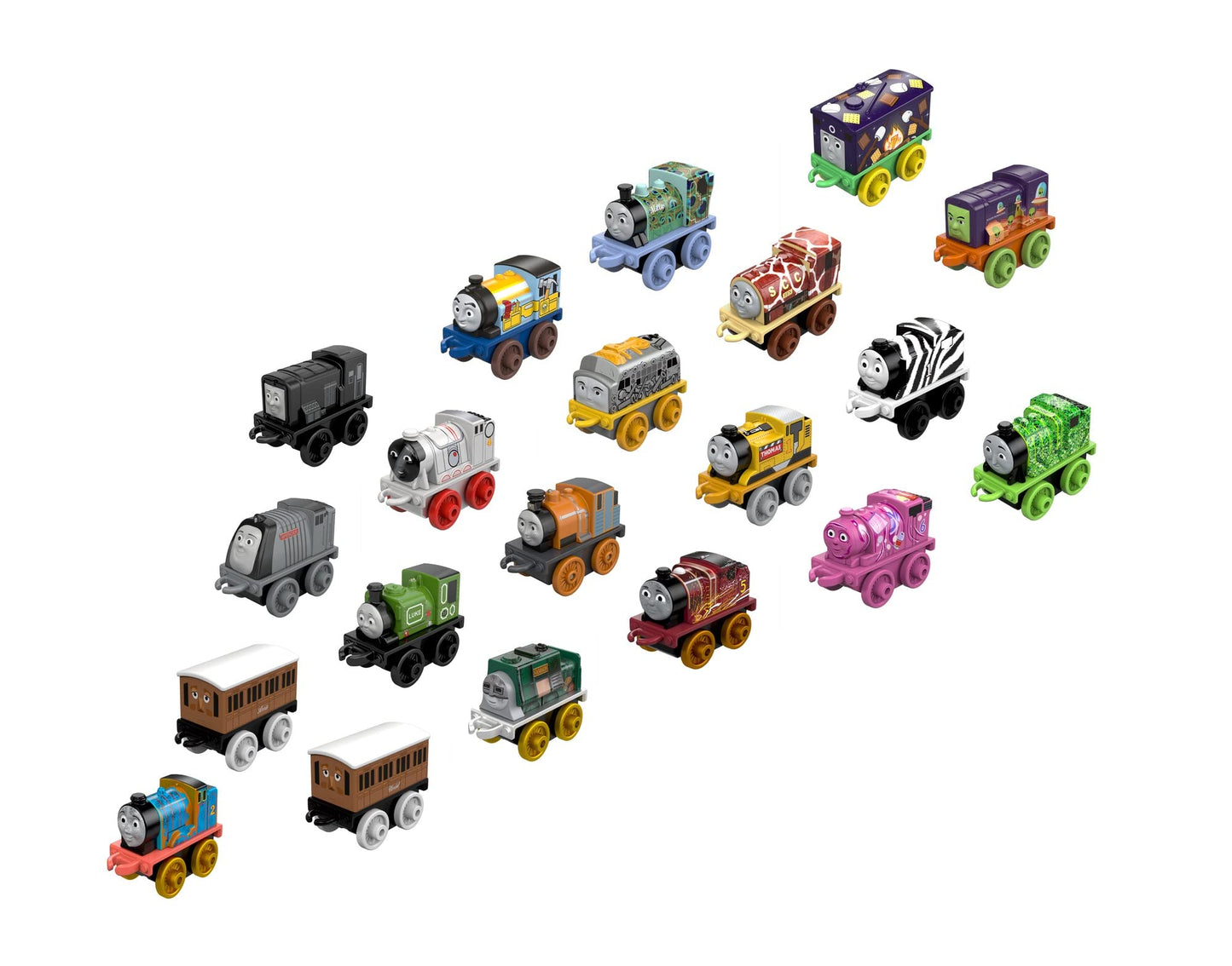 Thomas & Friends MINIS 20-Pack Mini Push-Along Trains & Railway Vehicles for Preschool Kids Ages 3+ – Amazon Exclusive