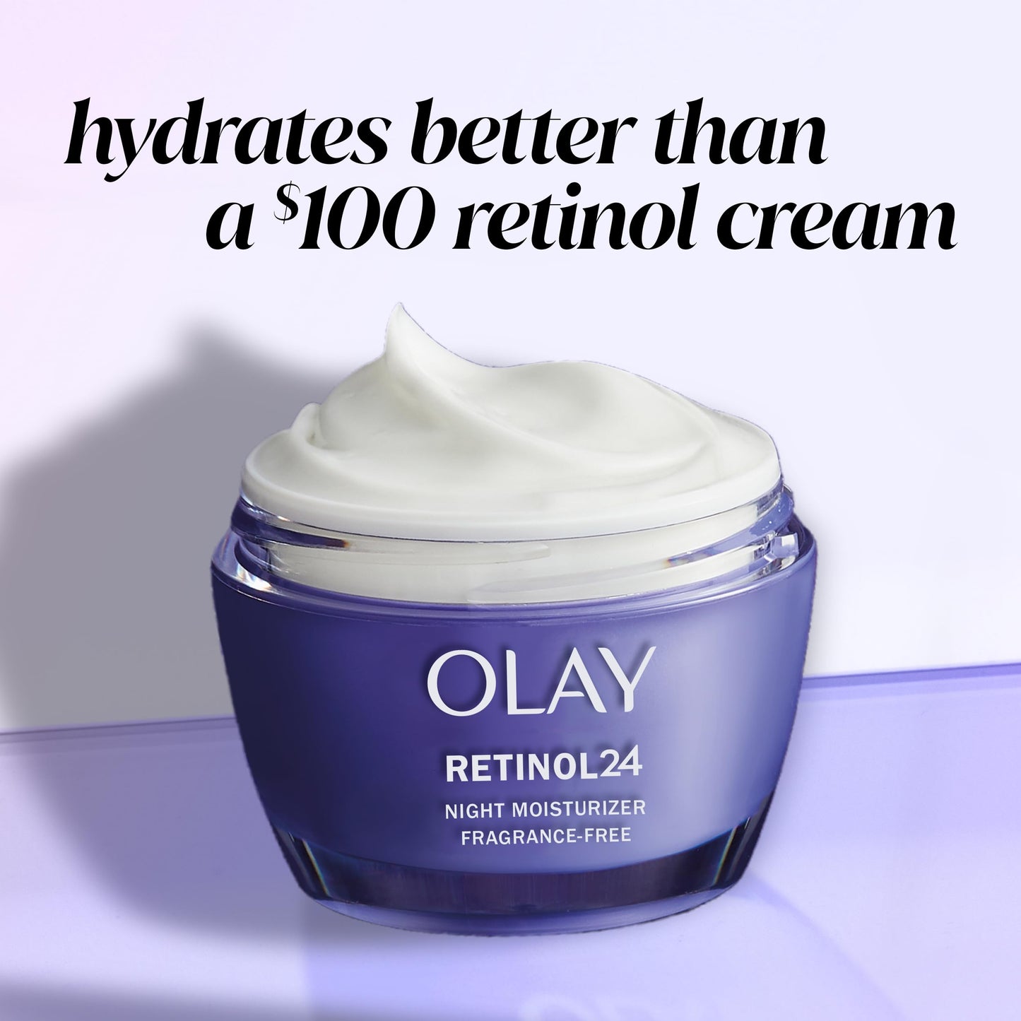 Olay Retinol 24 Night Face Moisturizer for Women – Anti-Aging, Fragrance-Free, Hydrates, Smooths Fine Lines & Wrinkles, 1.7 oz