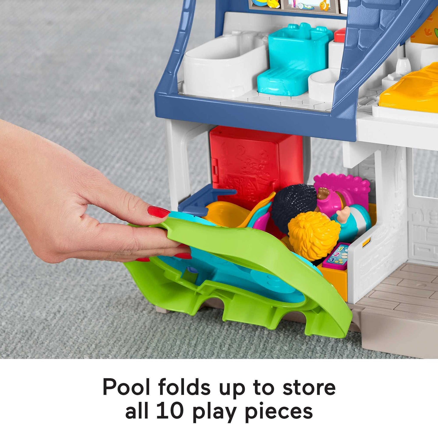 Fisher-Price Little People Toddler Toy Friends Together Play House Pretend Playset with Learning Songs for Preschool Kids Ages 1+ Years