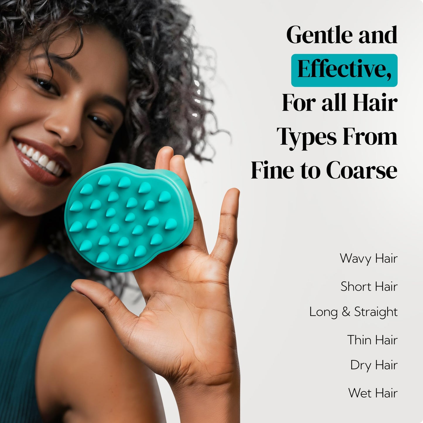 HEETA Scalp Massager Shampoo Brush 2-Pack – Soft Silicone Bristles for Deep Clean & Dandruff Removal, Wet/Dry Hair Scrubber for Men & Women (Green & Black)