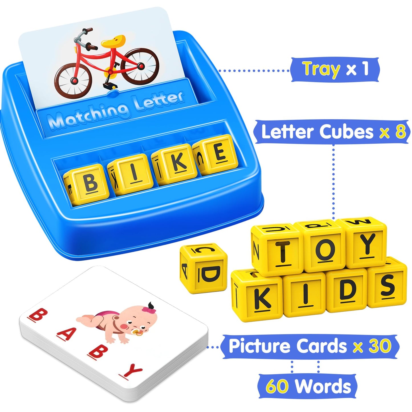 NARRIO ABC Matching Letter Game - Educational Toy for Boys 3-6, Preschool Learning, Toddler & Kids Gift for Birthday or Christmas
