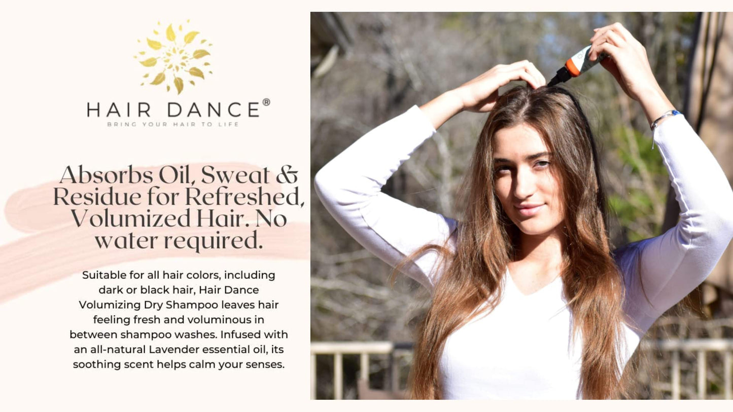 Dry Shampoo Volume Powder 1oz | Natural & Organic | Non-Aerosol | Talc & Corn Free | For Blonde & Dark Hair | Lavender Oil Scent | Made in USA