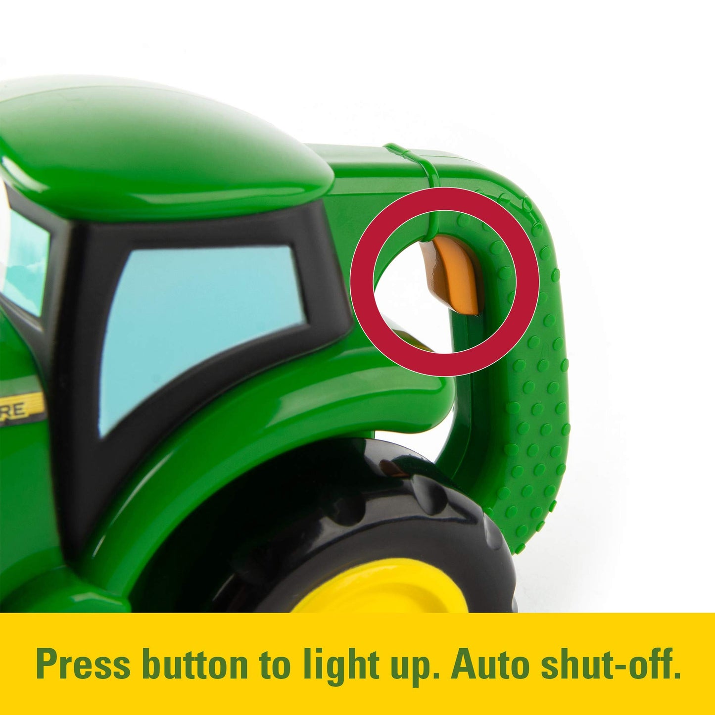 TOMY John Deere Johnny Tractor 2-in-1 Kids Flashlight & Toy Tractor with Free Rolling Wheels, Officially Licensed, Ages 18+ Months