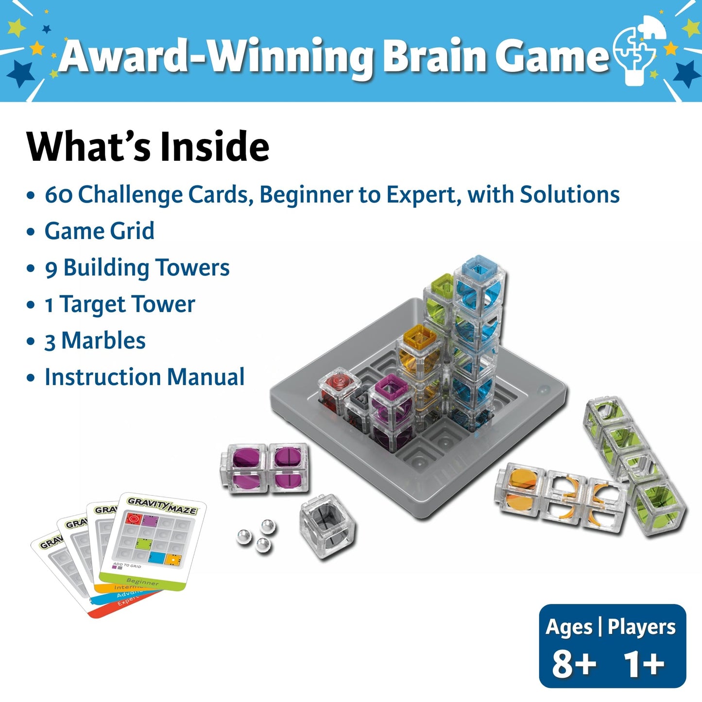 ThinkFun Gravity Maze Marble Logic Game - STEM Puzzle for Kids 8-12, Brain-Boosting Fun, Educational Gift, Critical Thinking & Problem Solving