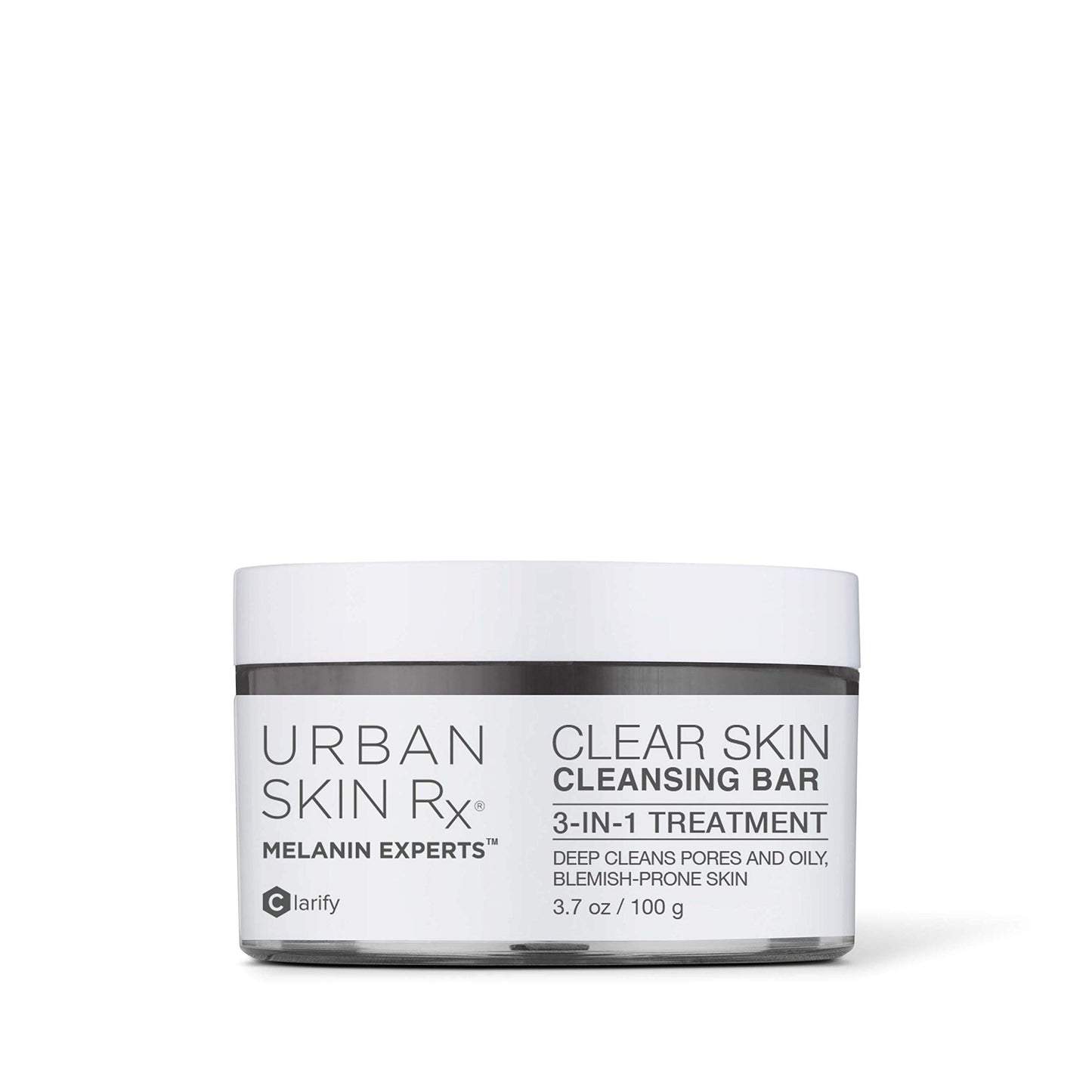 Urban Skin Rx® Clear Skin 3-in-1 Cleansing Bar – Daily Cleanser, Exfoliator & Mask, Reduces Oil, Clears Pores, Prevents Breakouts, 3.7oz