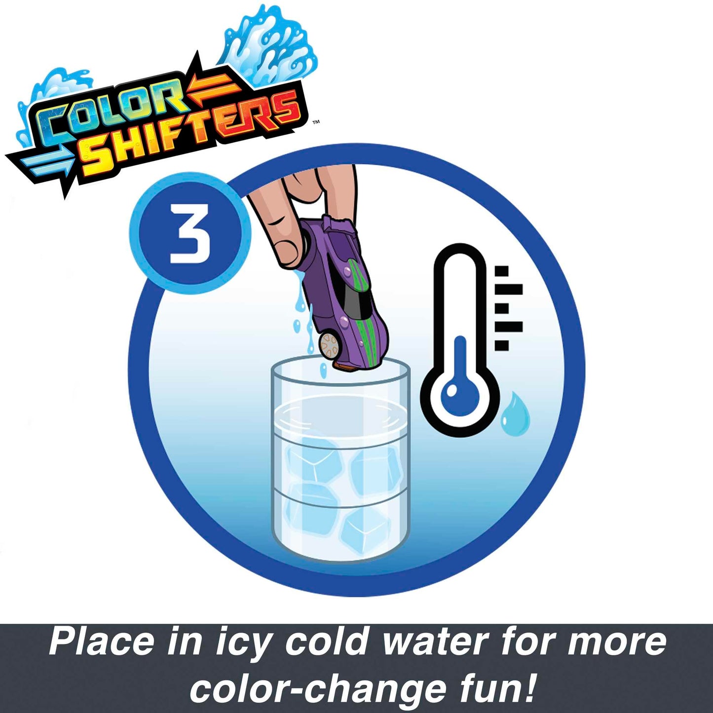 Hot Wheels 2-Pack Color Reveal Cars, 1:64 Scale with Surprise Initial & Repeat Color-Change in Warm & Icy Cold Water (Styles Vary)