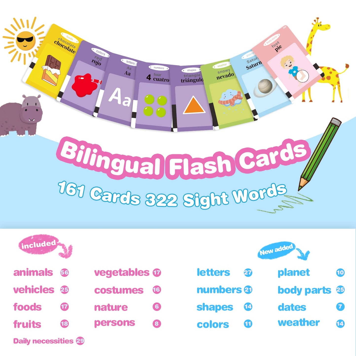 TimingSXD Spanish-English Flash Cards for Kids - Bilingual ABC, Numbers, Colors & Shapes, Talking Cards for Preschool & Kindergarten Ages 2+