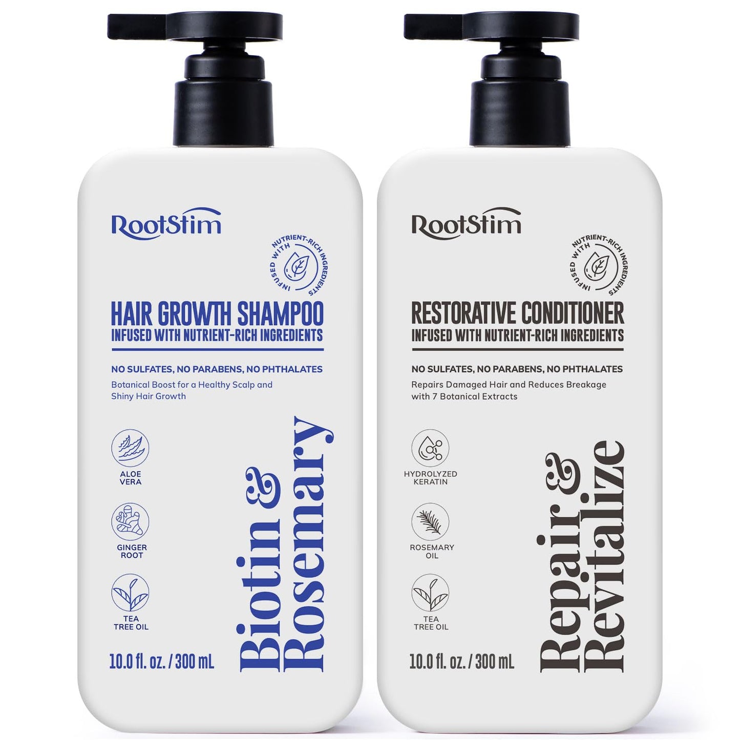Rosemary & Biotin Hair Growth Shampoo and Conditioner Set – Thickening, Strengthening & Nourishing Formula for a Healthy Scalp and Fuller Hair