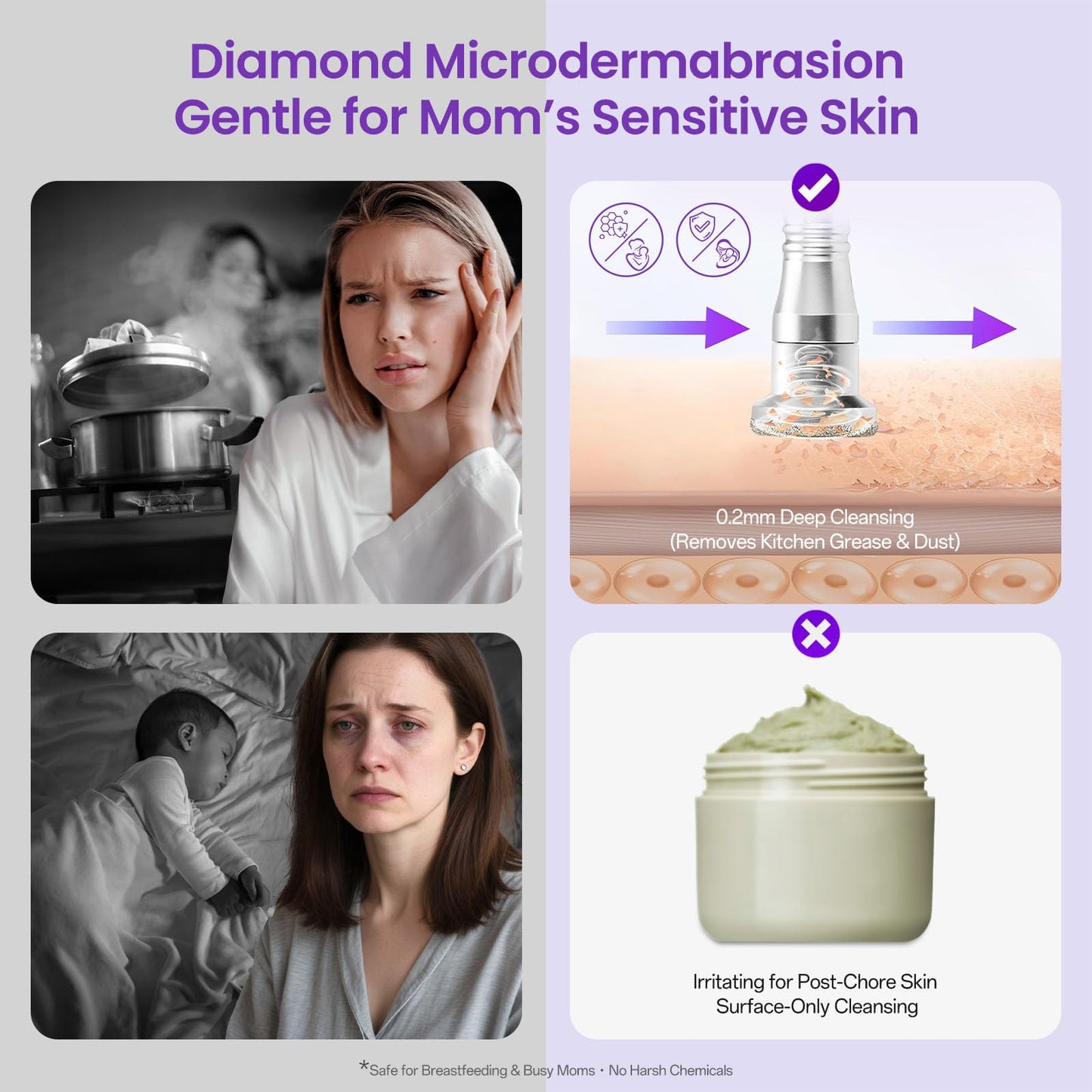 UNOISETION Diamond Microdermabrasion Machine Professional, 3 in 1 Dermabrasion Facial Peeling Skin Care Device for Salon Personal Home Use